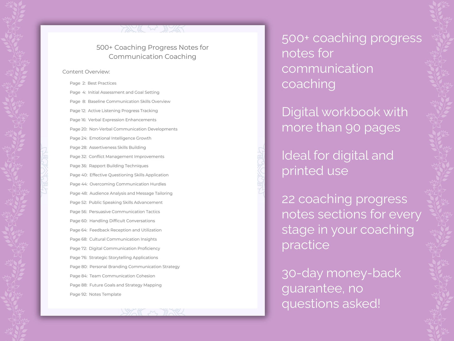 Communication Coaching Worksheets