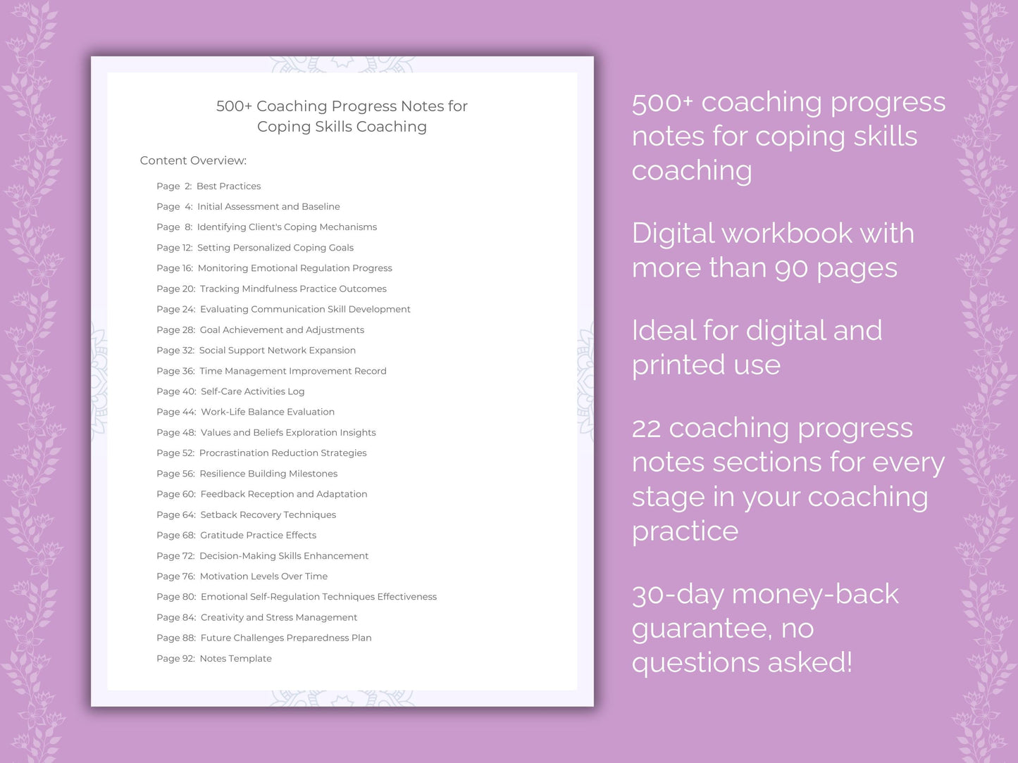 Coping Skills Coaching Worksheets