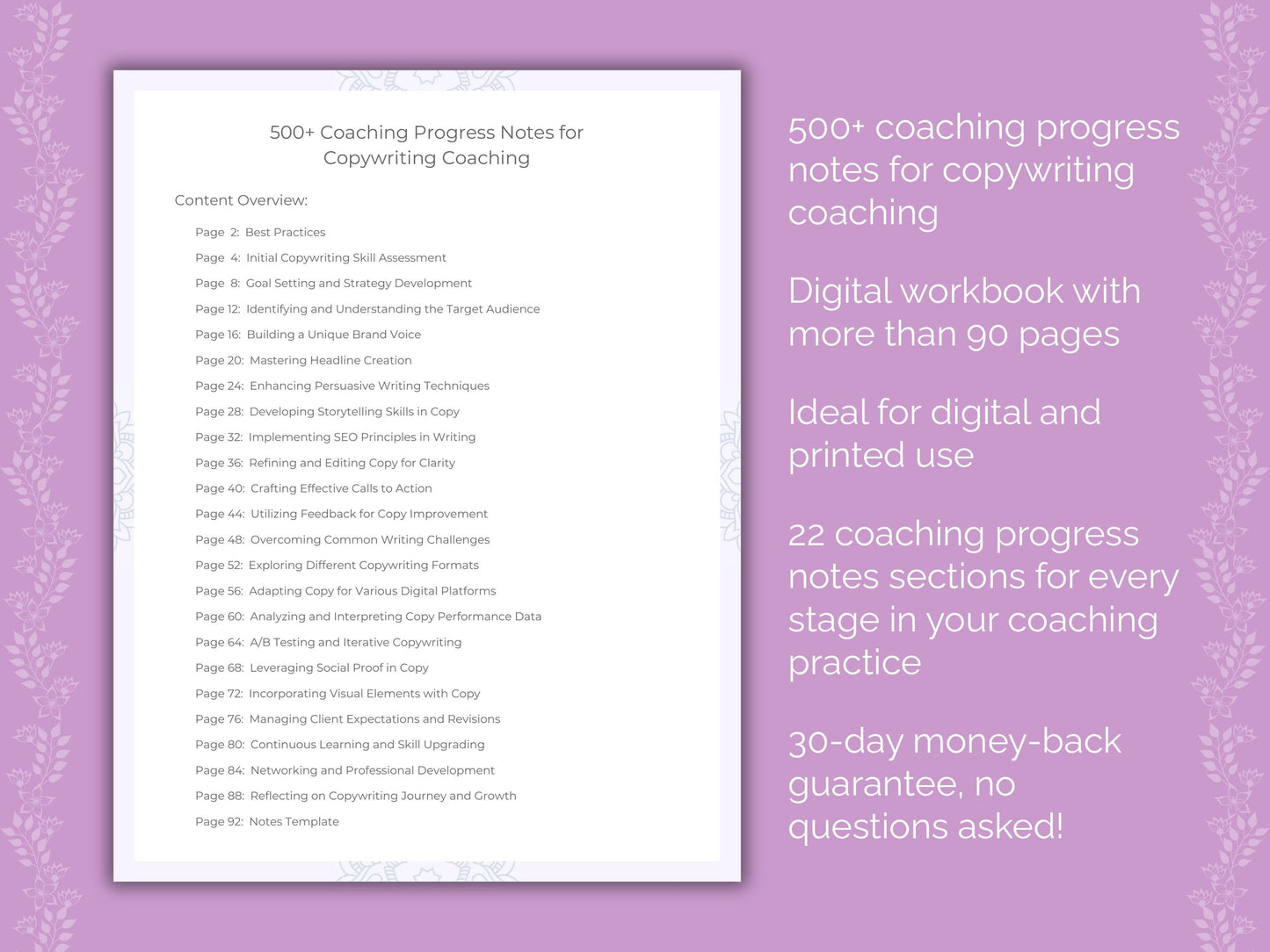 Copywriting Coaching Worksheets