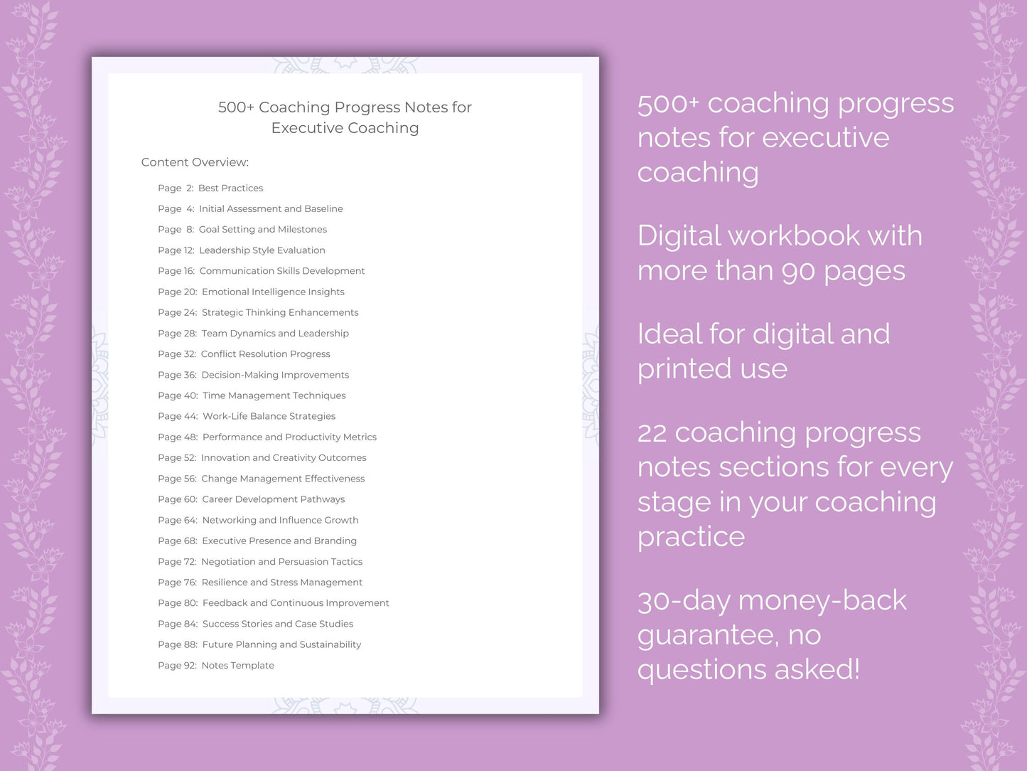 Executive Coaching Worksheets