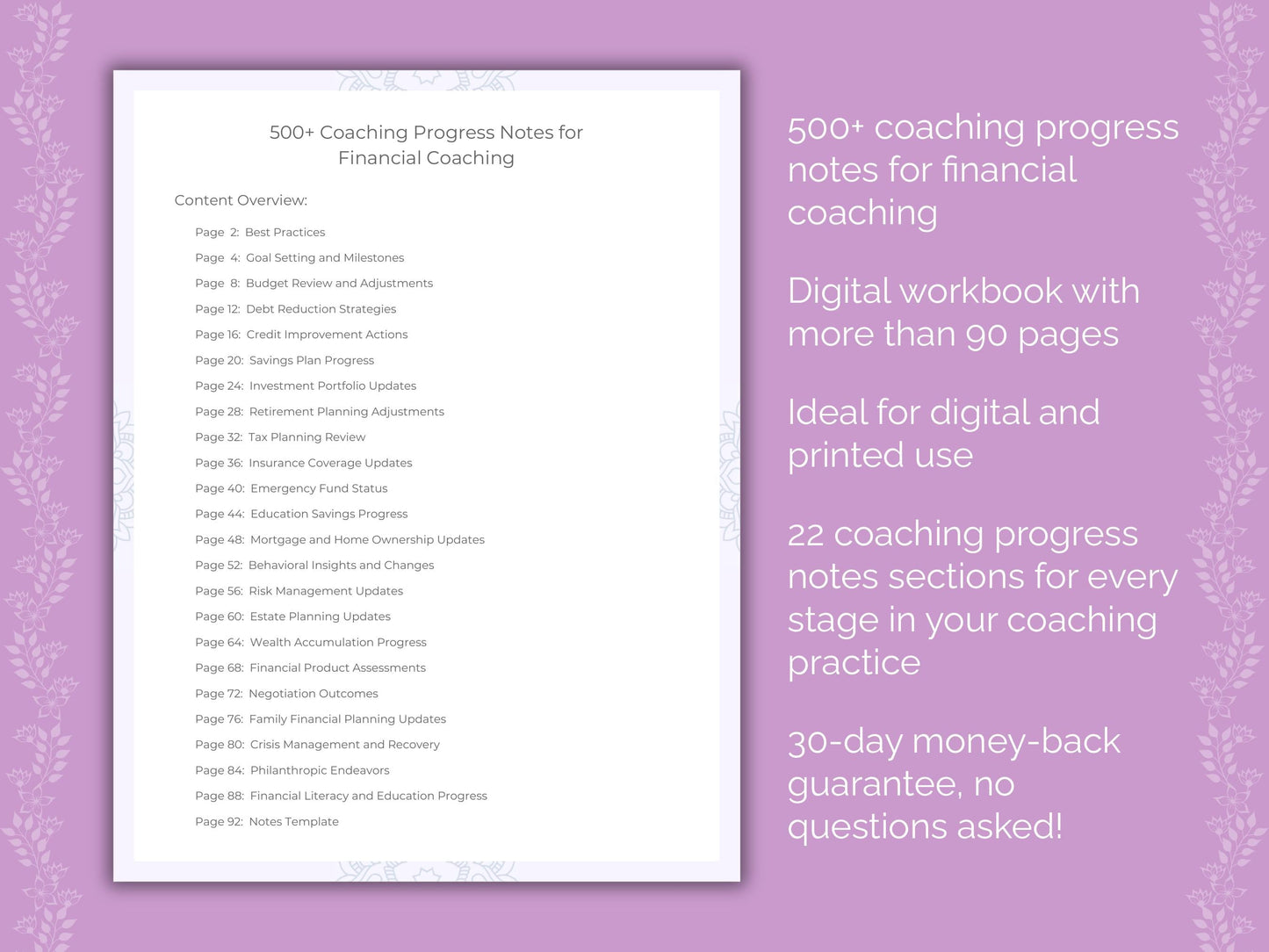 Financial Coaching Worksheets