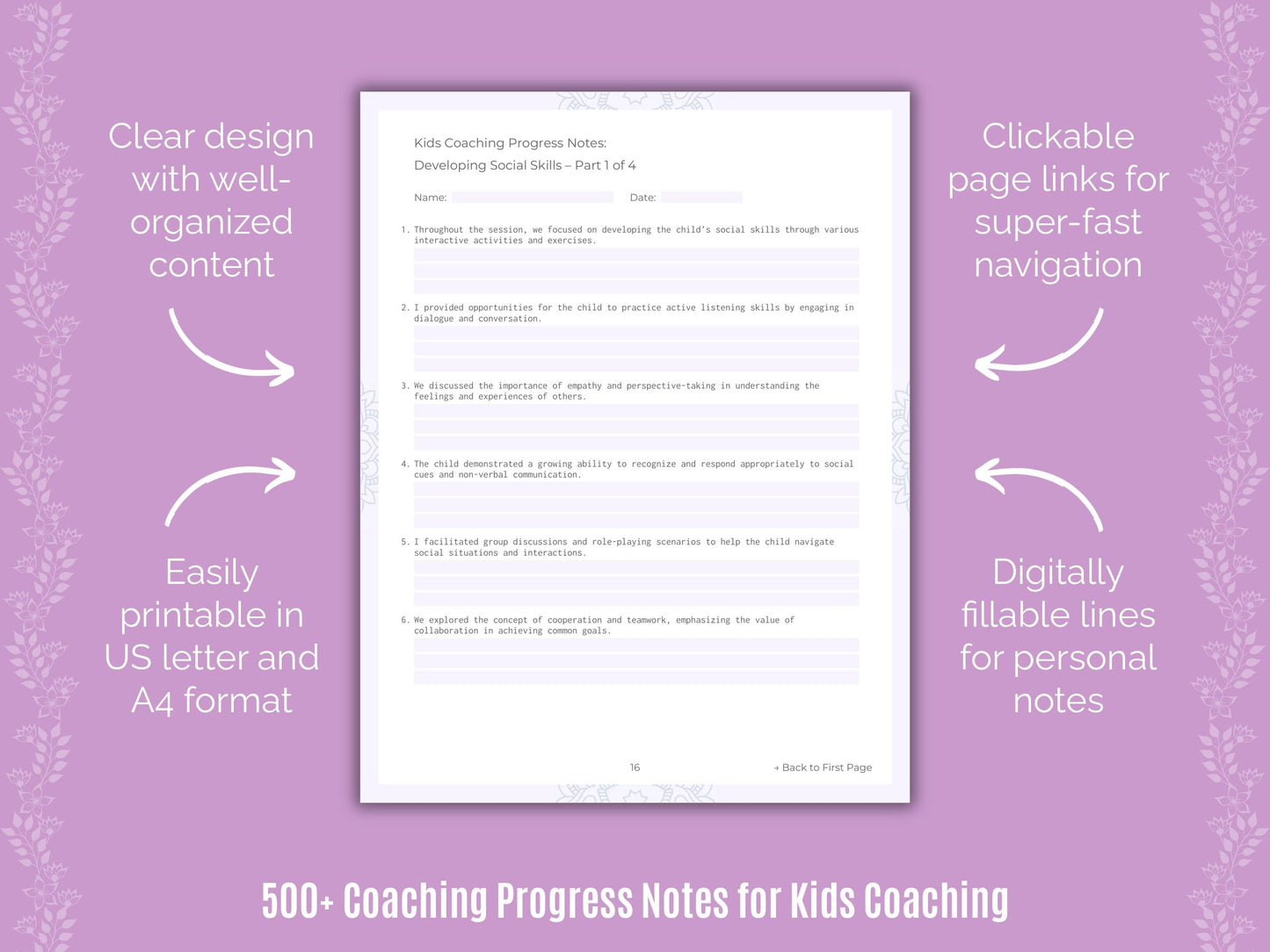 Kids Coaching Templates