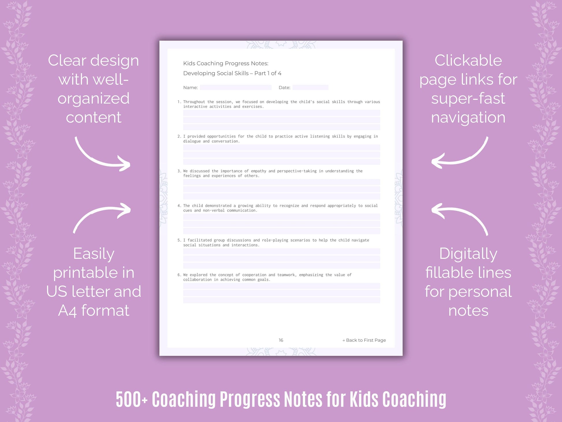 Kids Coaching Templates