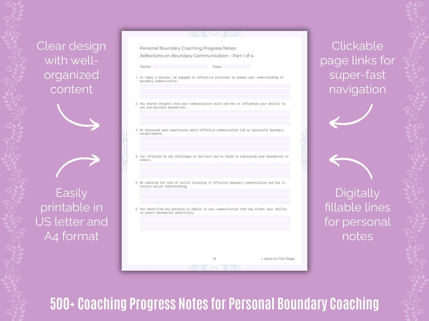 Personal Boundary Coaching Templates