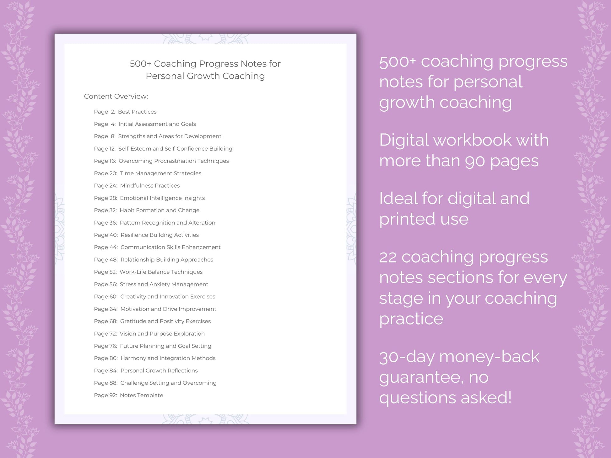 Personal Growth Coaching Worksheets