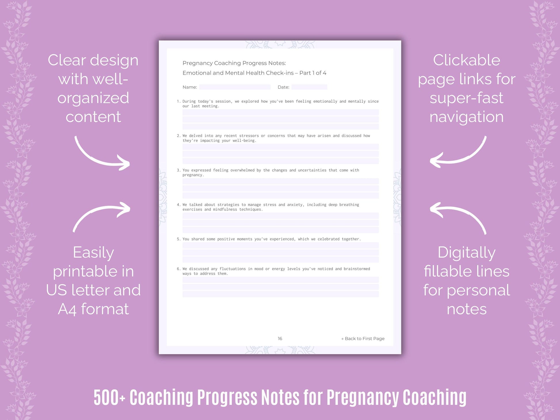 Pregnancy Coaching Templates