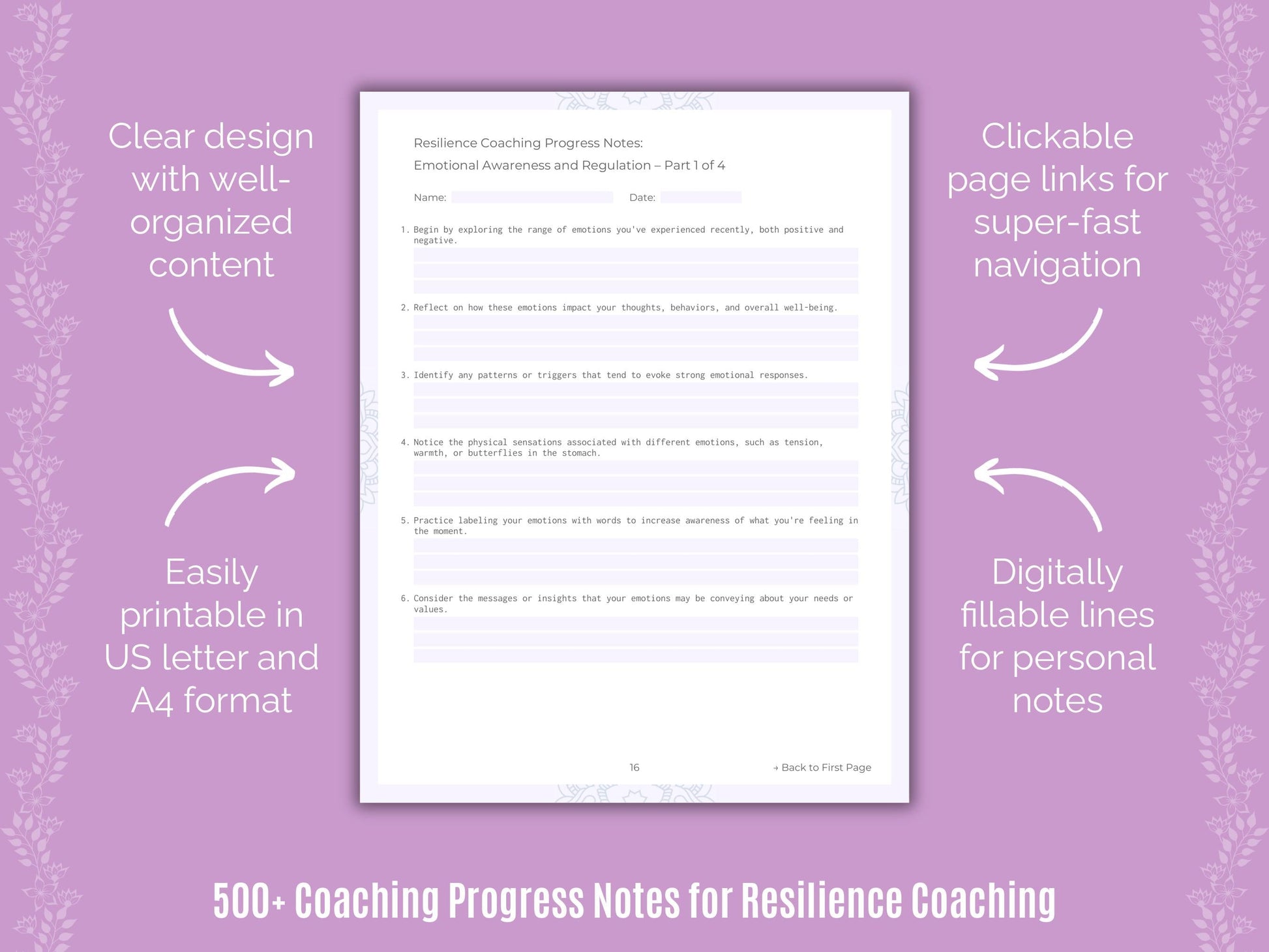 Resilience Coaching Templates