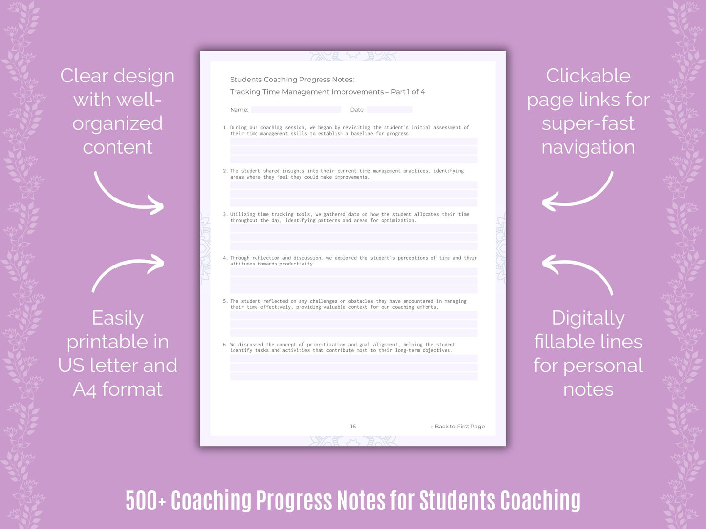 Students Coaching Templates