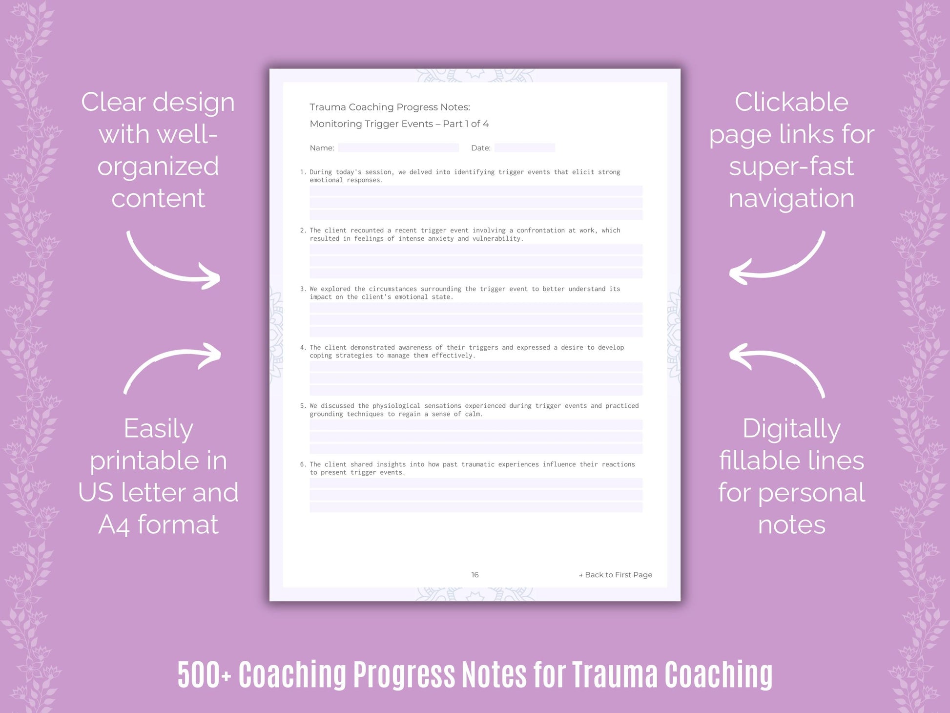 Trauma Coaching Templates