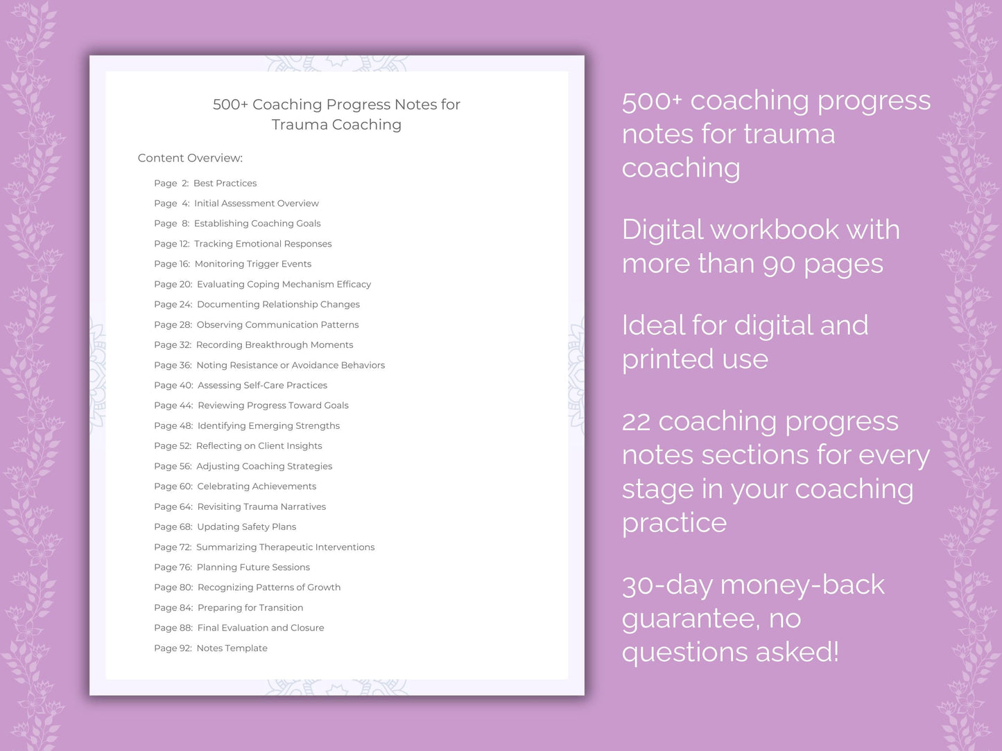 Trauma Coaching Worksheets