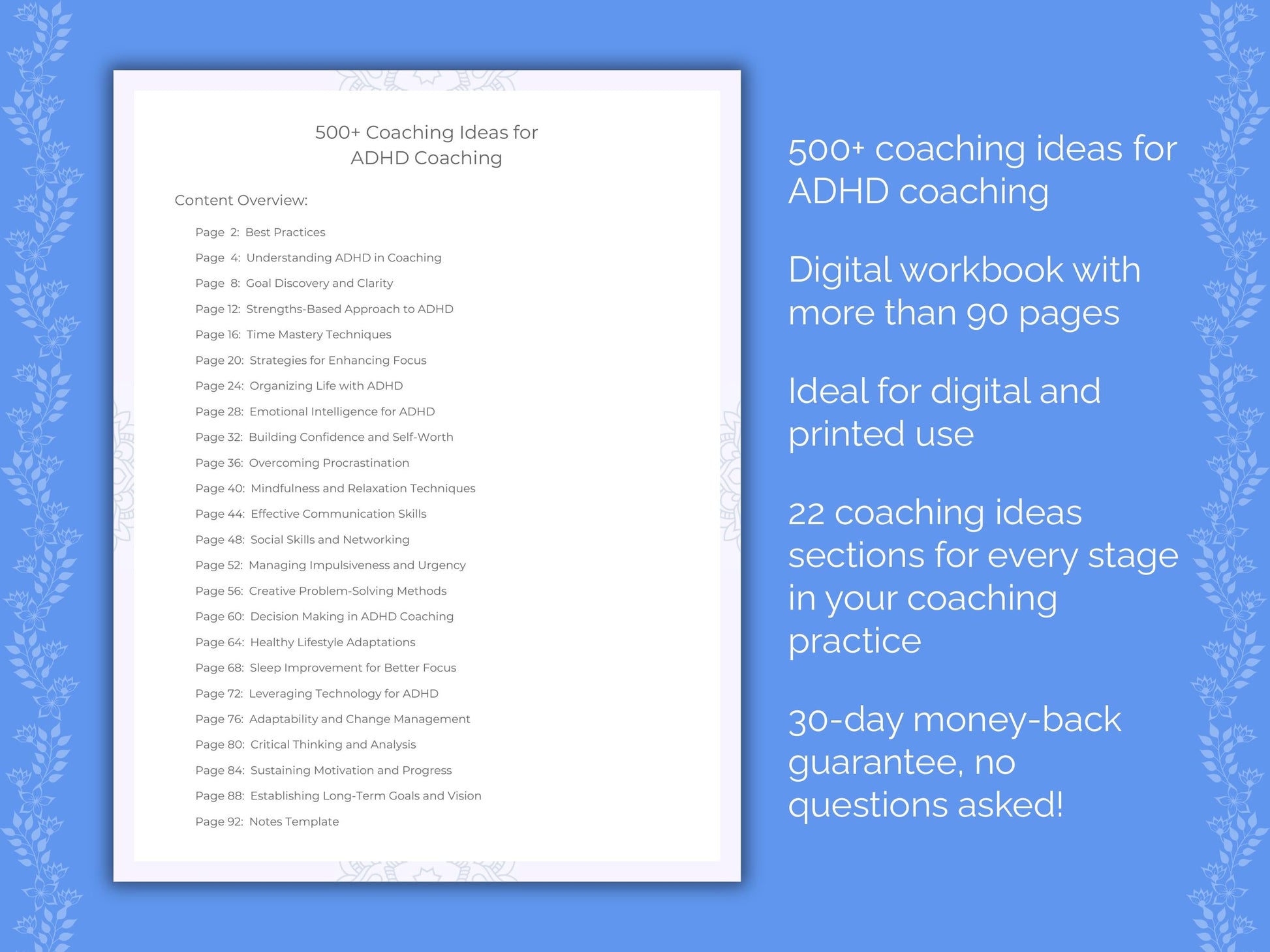 ADHD Coaching Worksheets