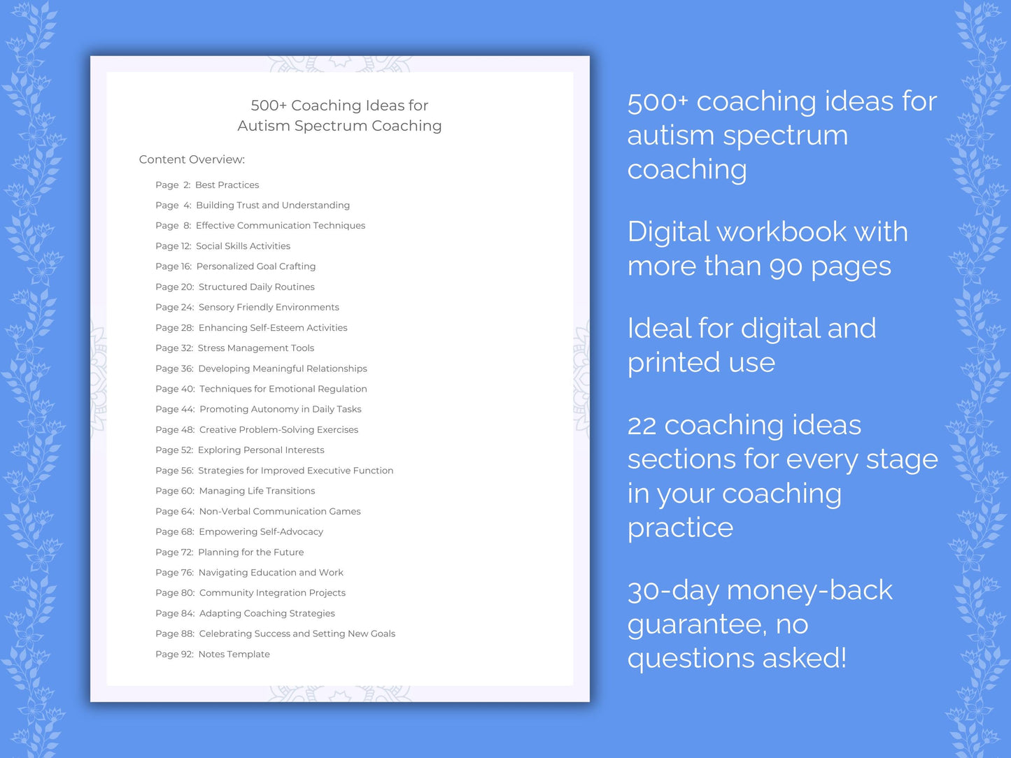 Autism Spectrum Coaching Worksheets