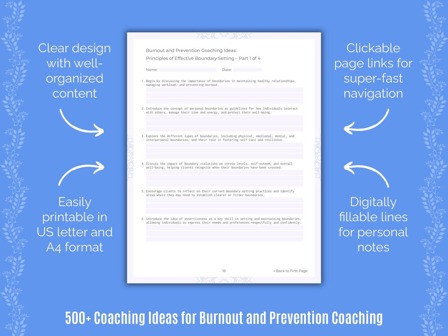 Burnout and Prevention Coaching Templates