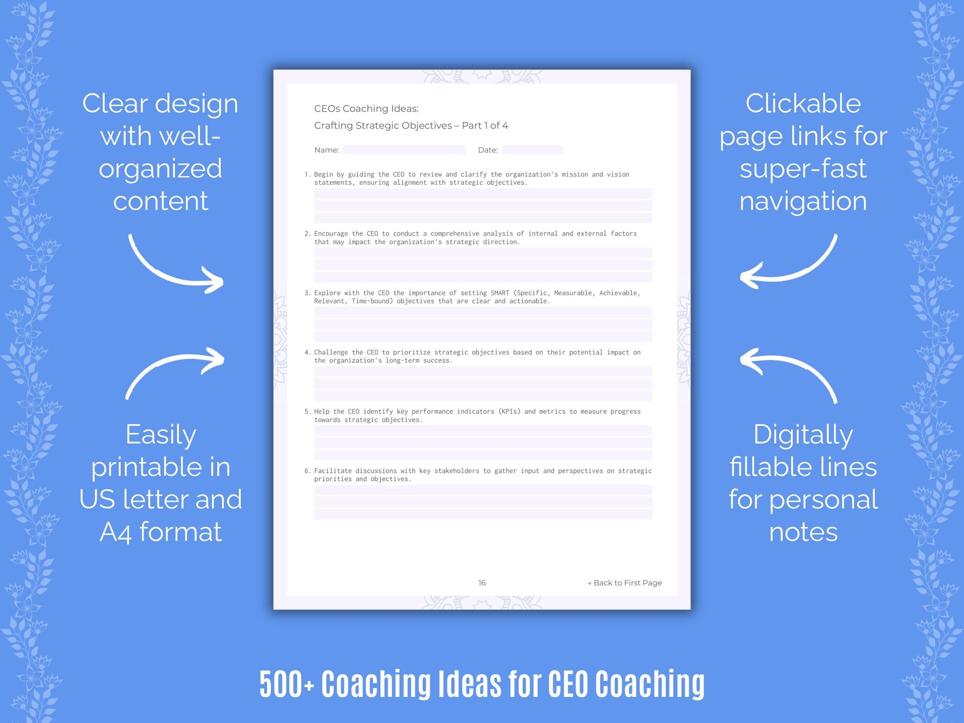 CEO Coaching Templates