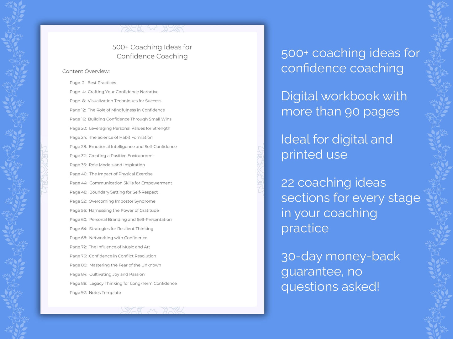 Confidence Coaching Worksheets