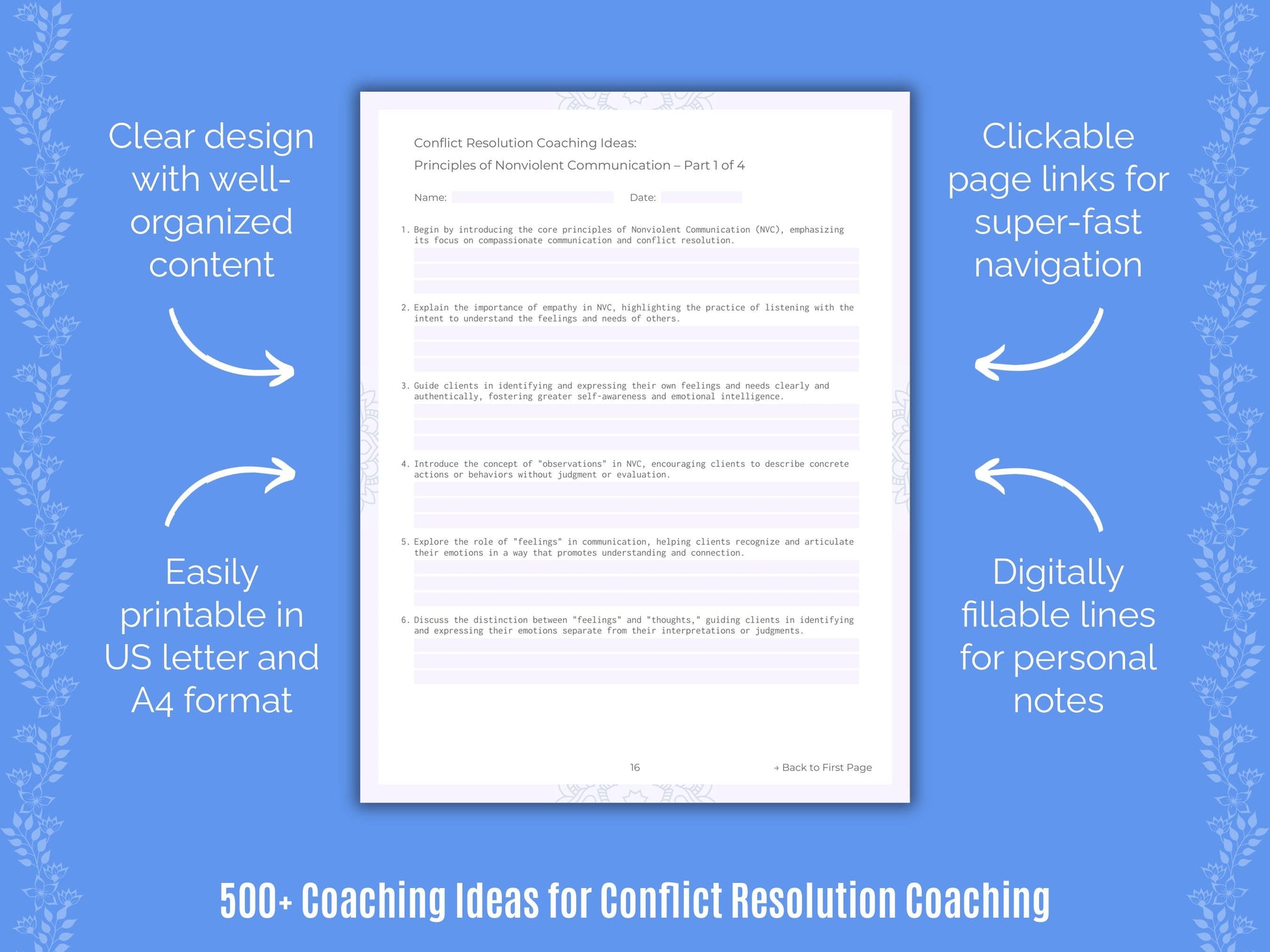 Conflict Resolution Coaching Templates