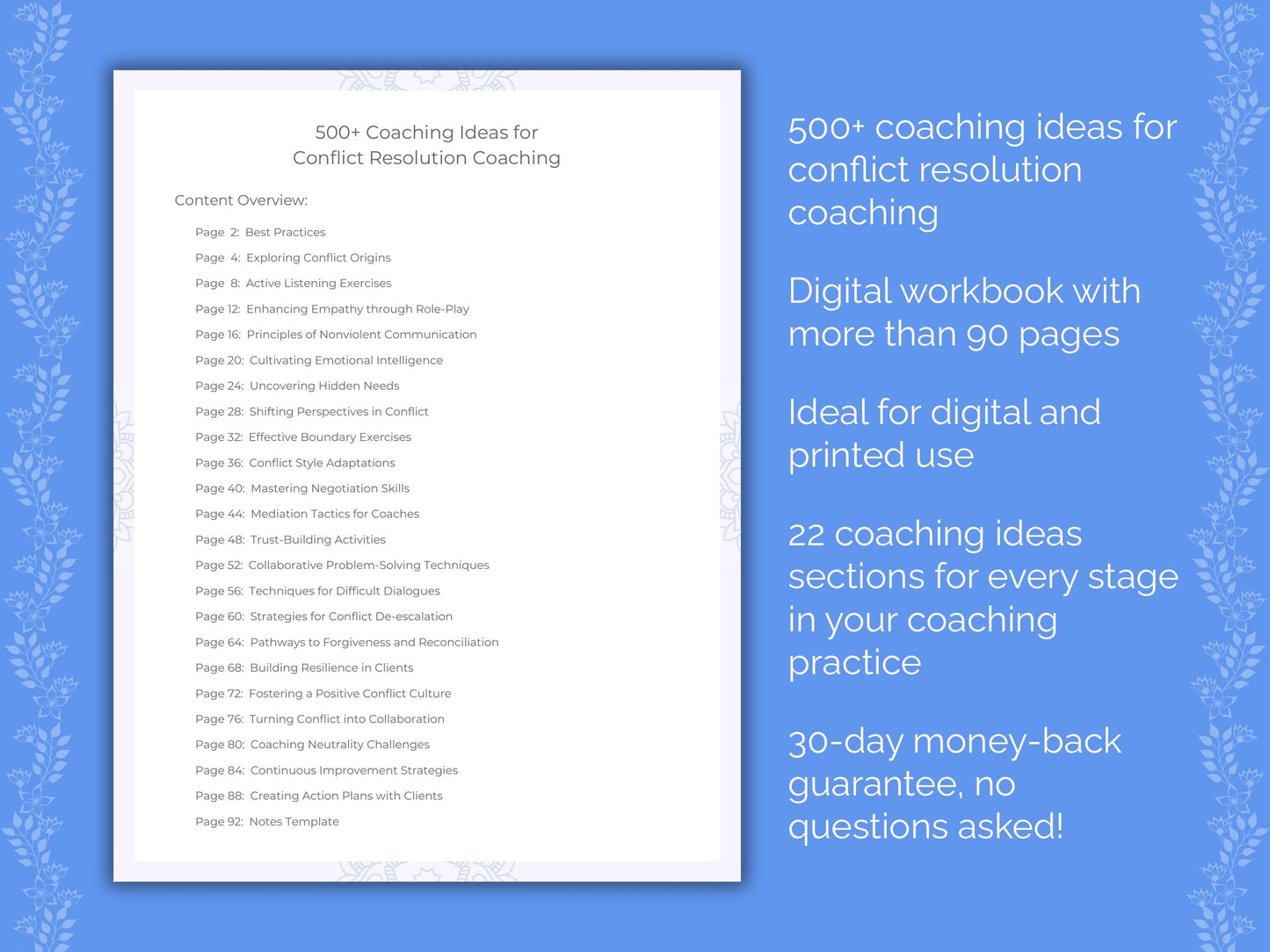 Conflict Resolution Coaching Worksheets