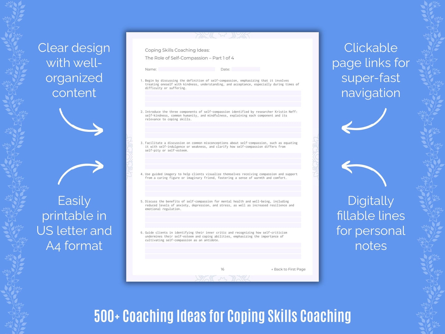 Coping Skills Coaching Templates