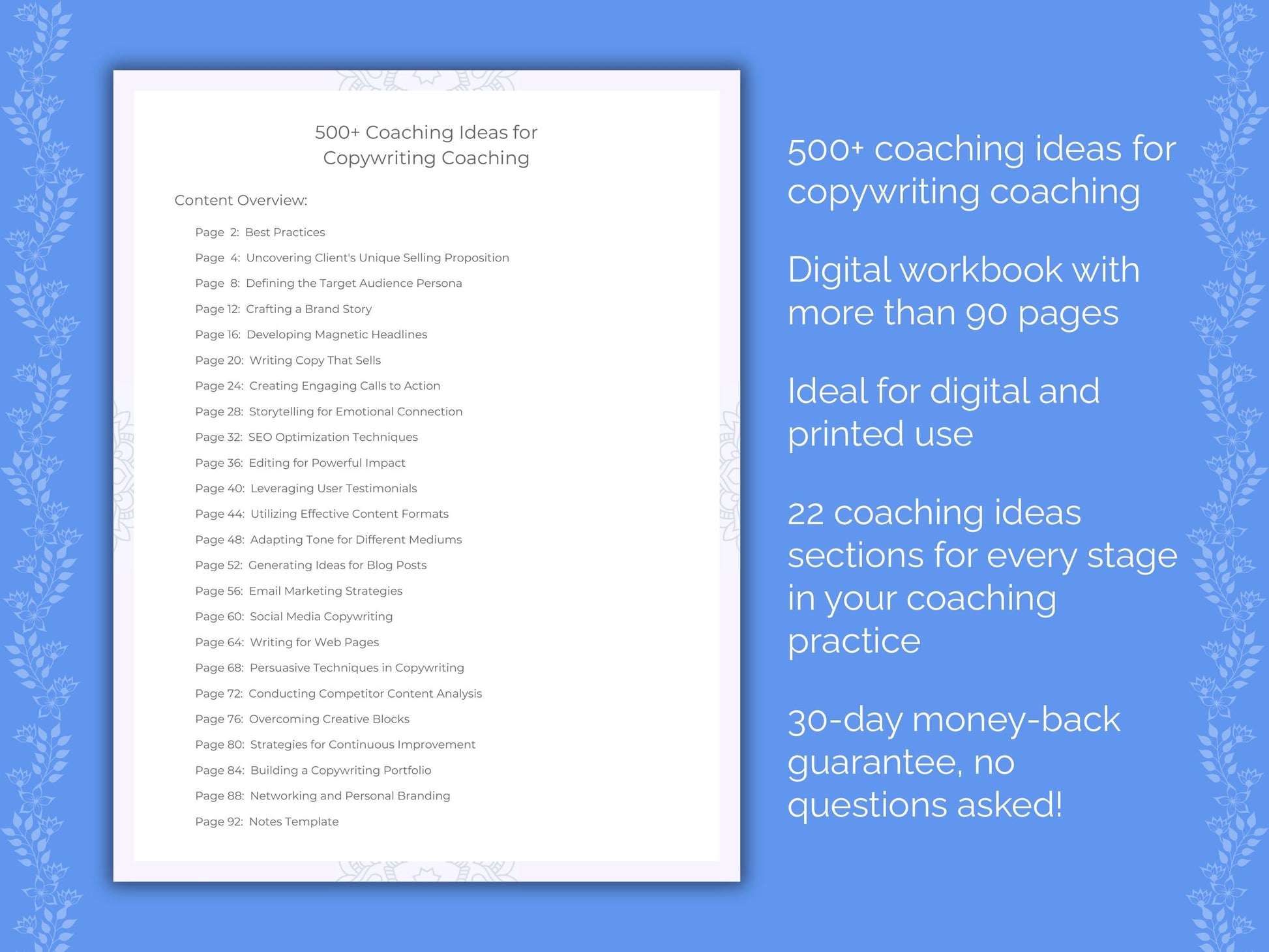 Copywriting Coaching Worksheets