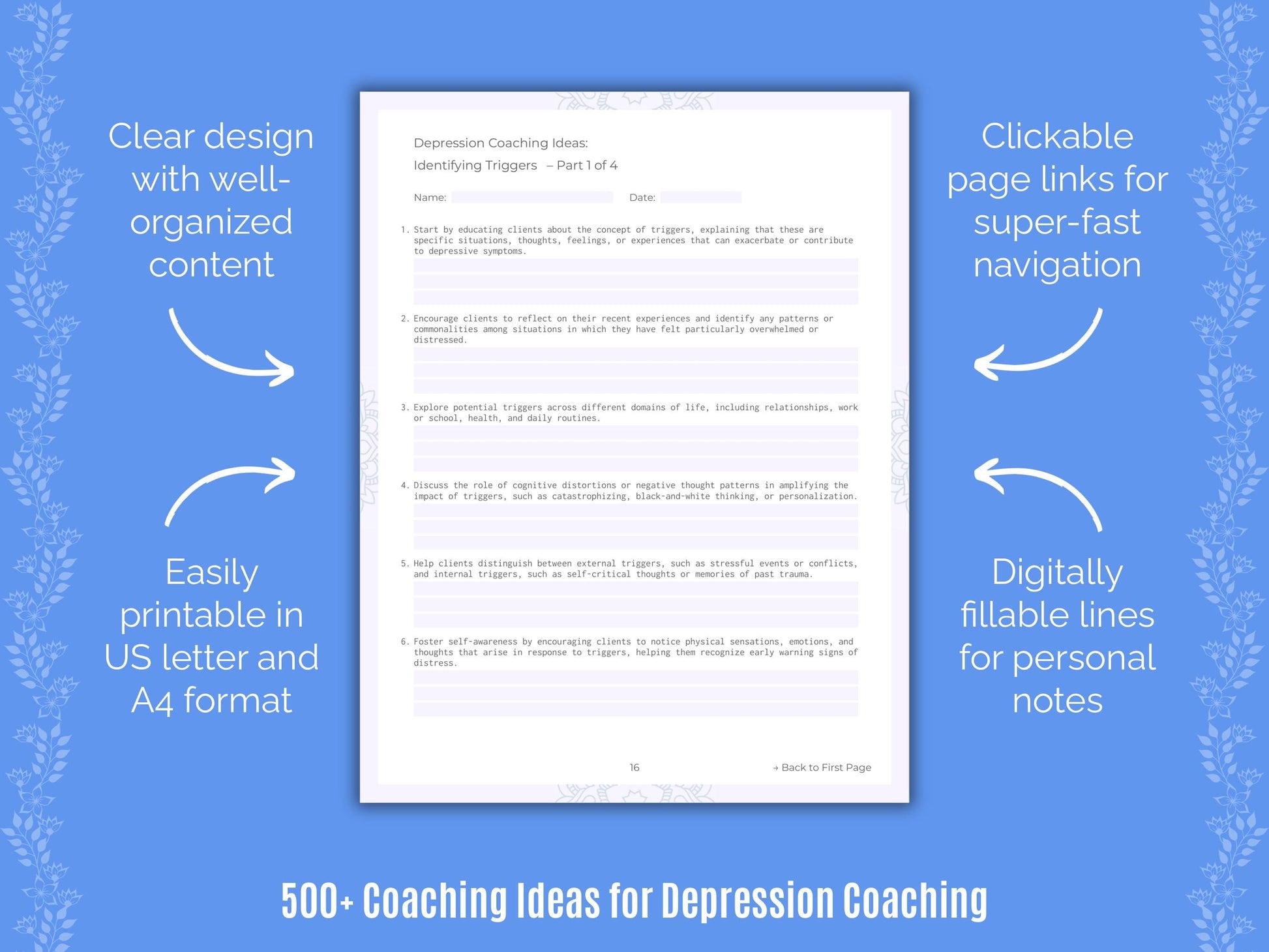 Depression Coaching Templates