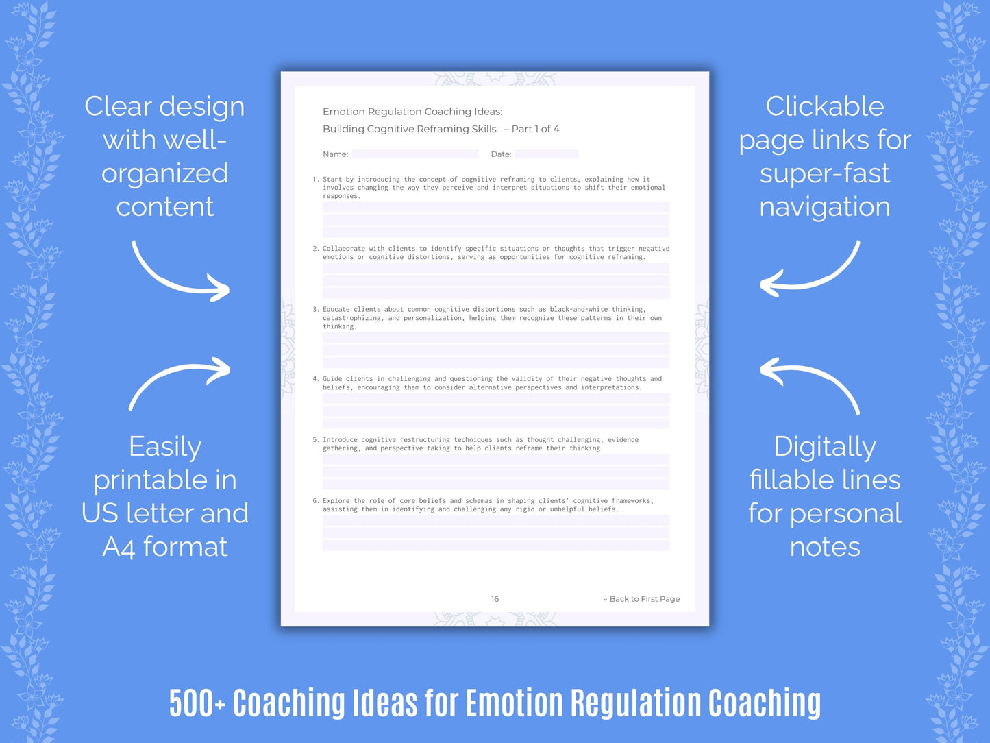 Emotion Regulation Coaching Templates