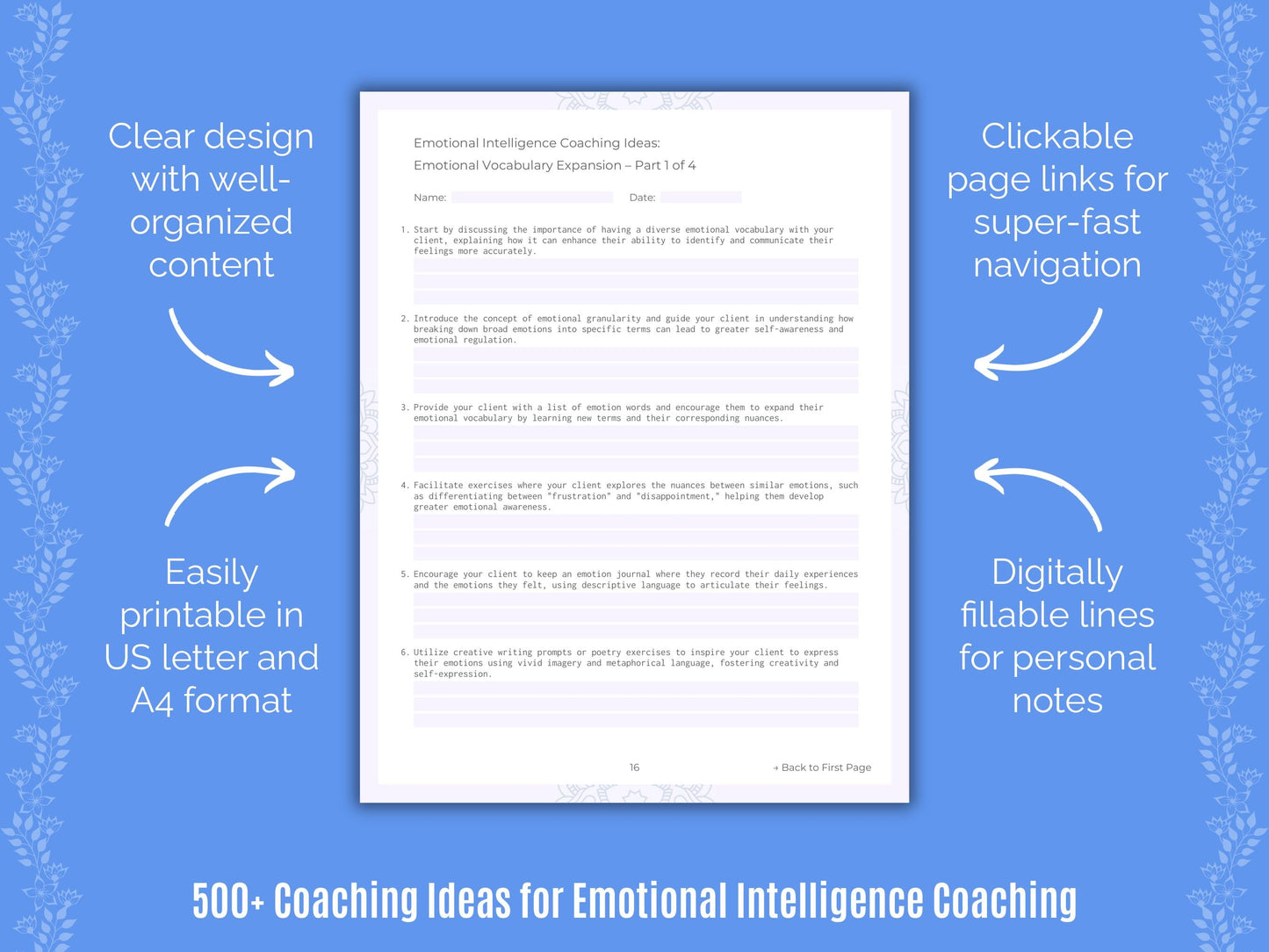 Emotional Intelligence Coaching Templates