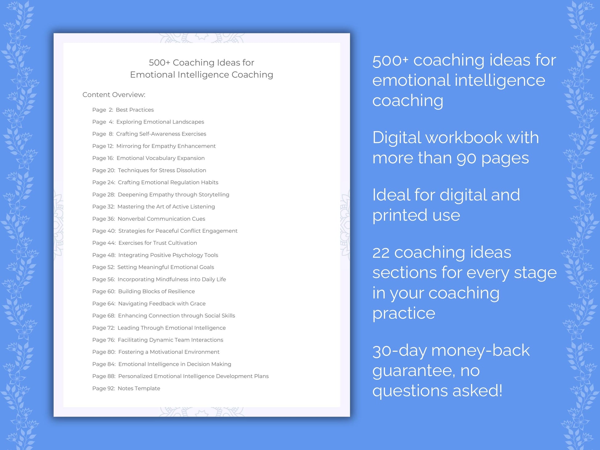 Emotional Intelligence Coaching Worksheets