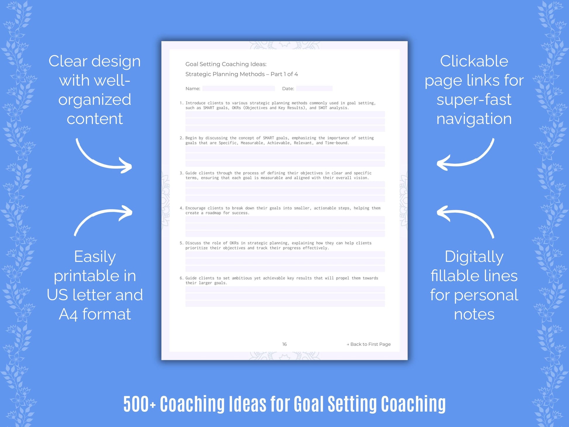 Goal Setting Coaching Templates