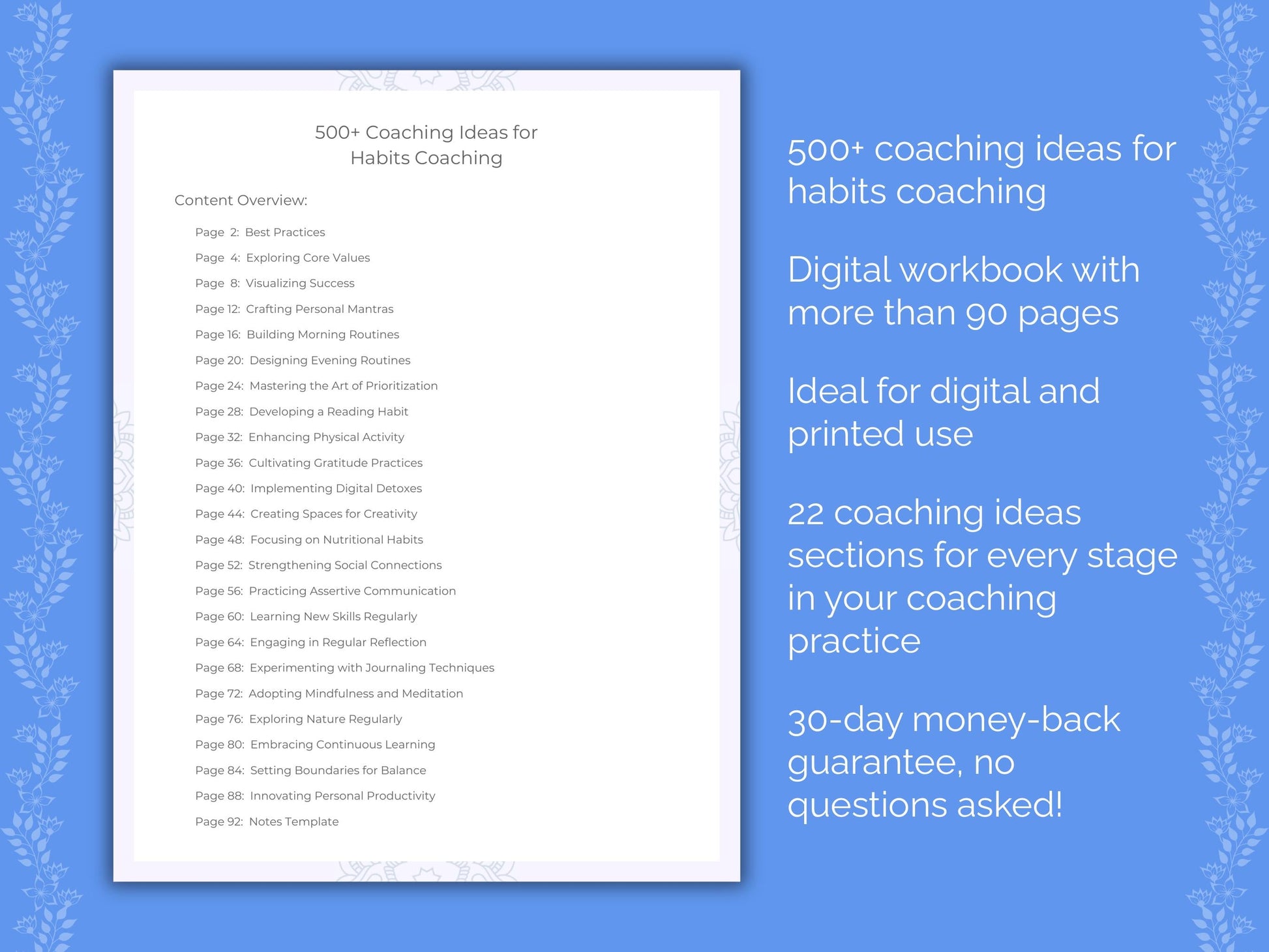 Habits Coaching Worksheets