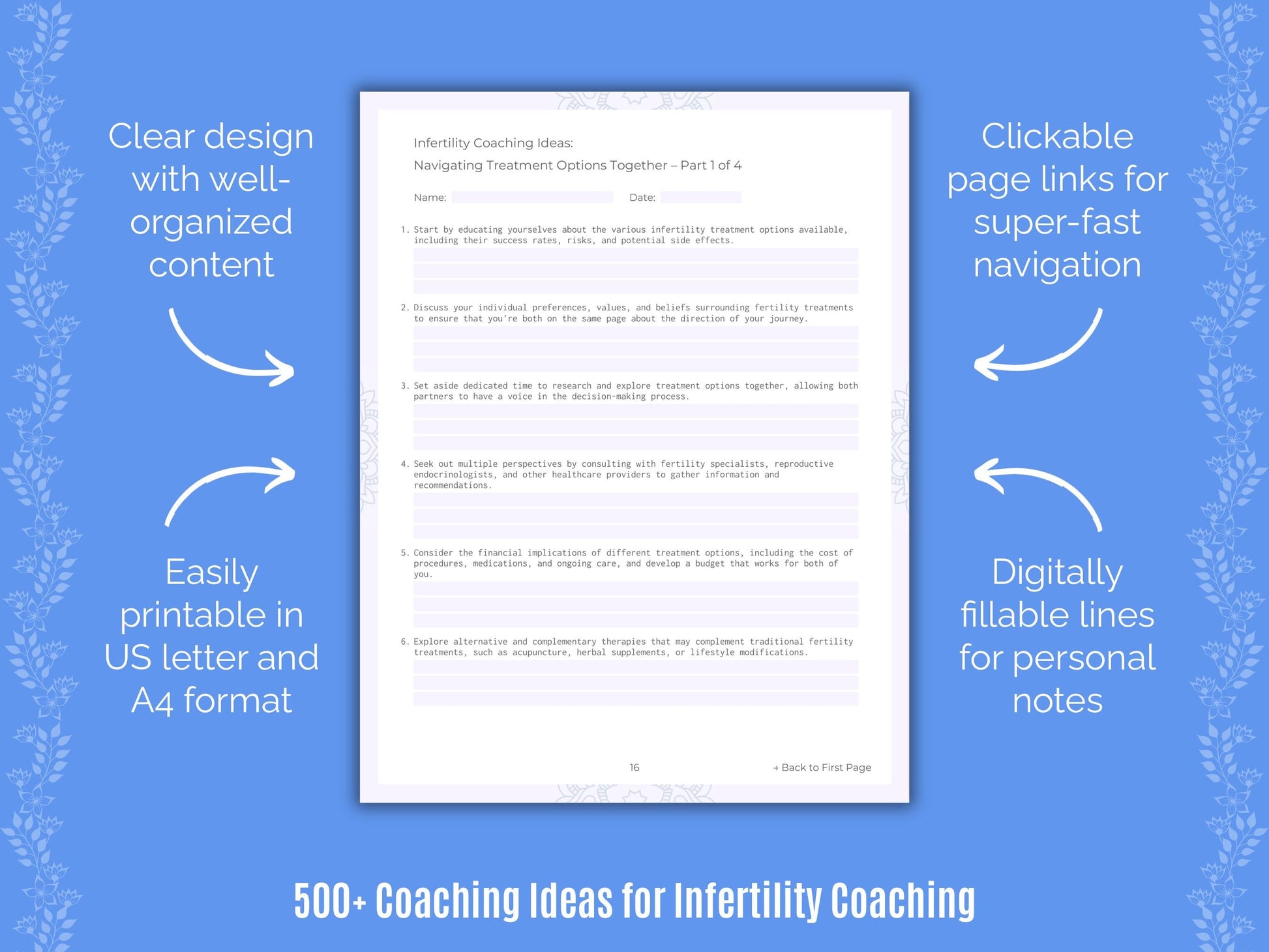 Infertility Coaching Templates