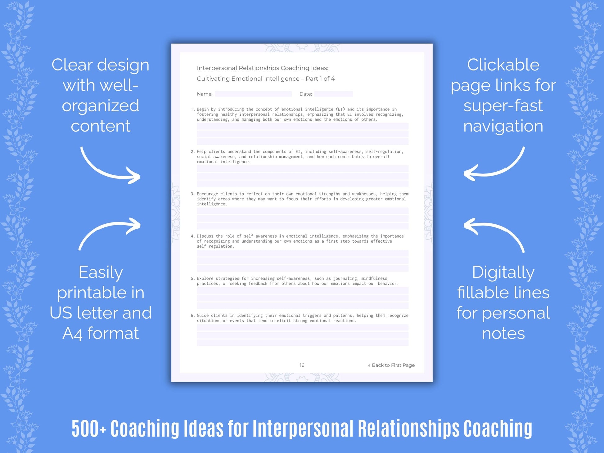 Interpersonal Relationships Coaching Templates