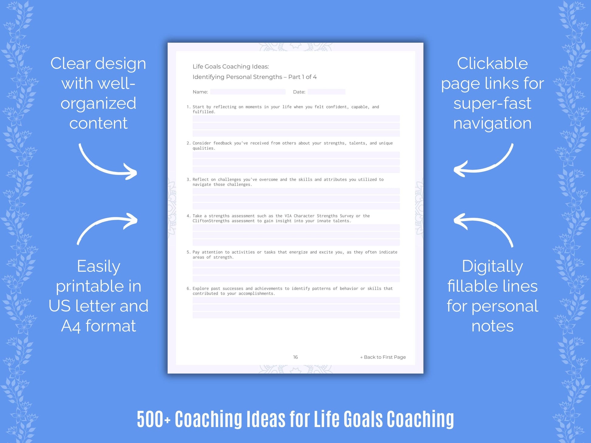 Life Goals Coaching Templates