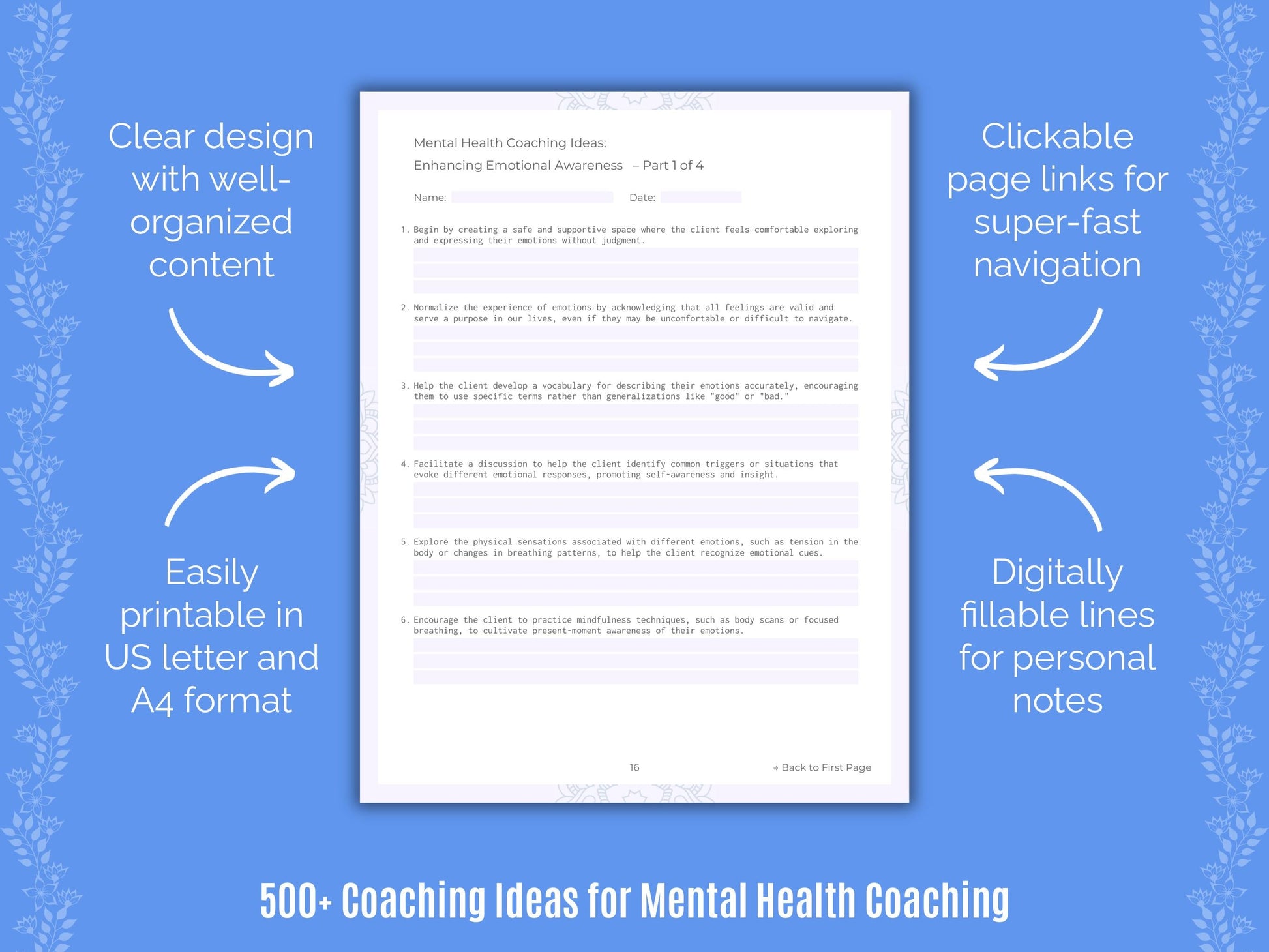 Mental Health Coaching Templates