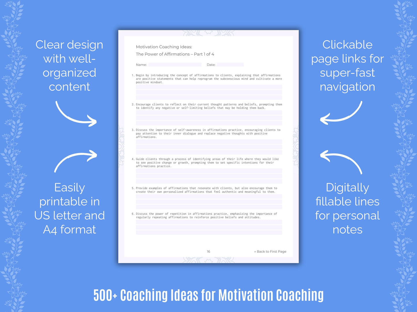 Motivation Coaching Templates