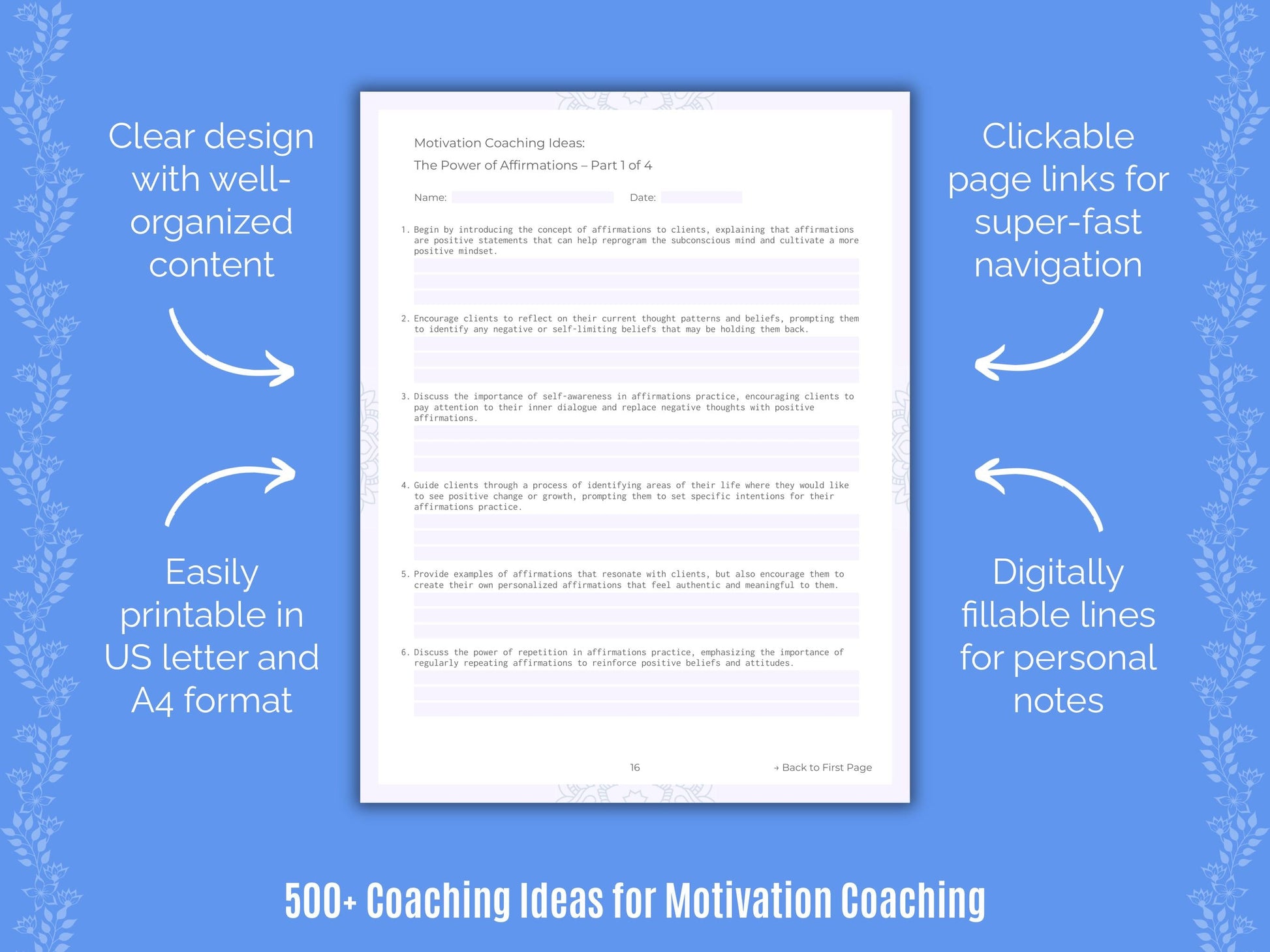 Motivation Coaching Templates