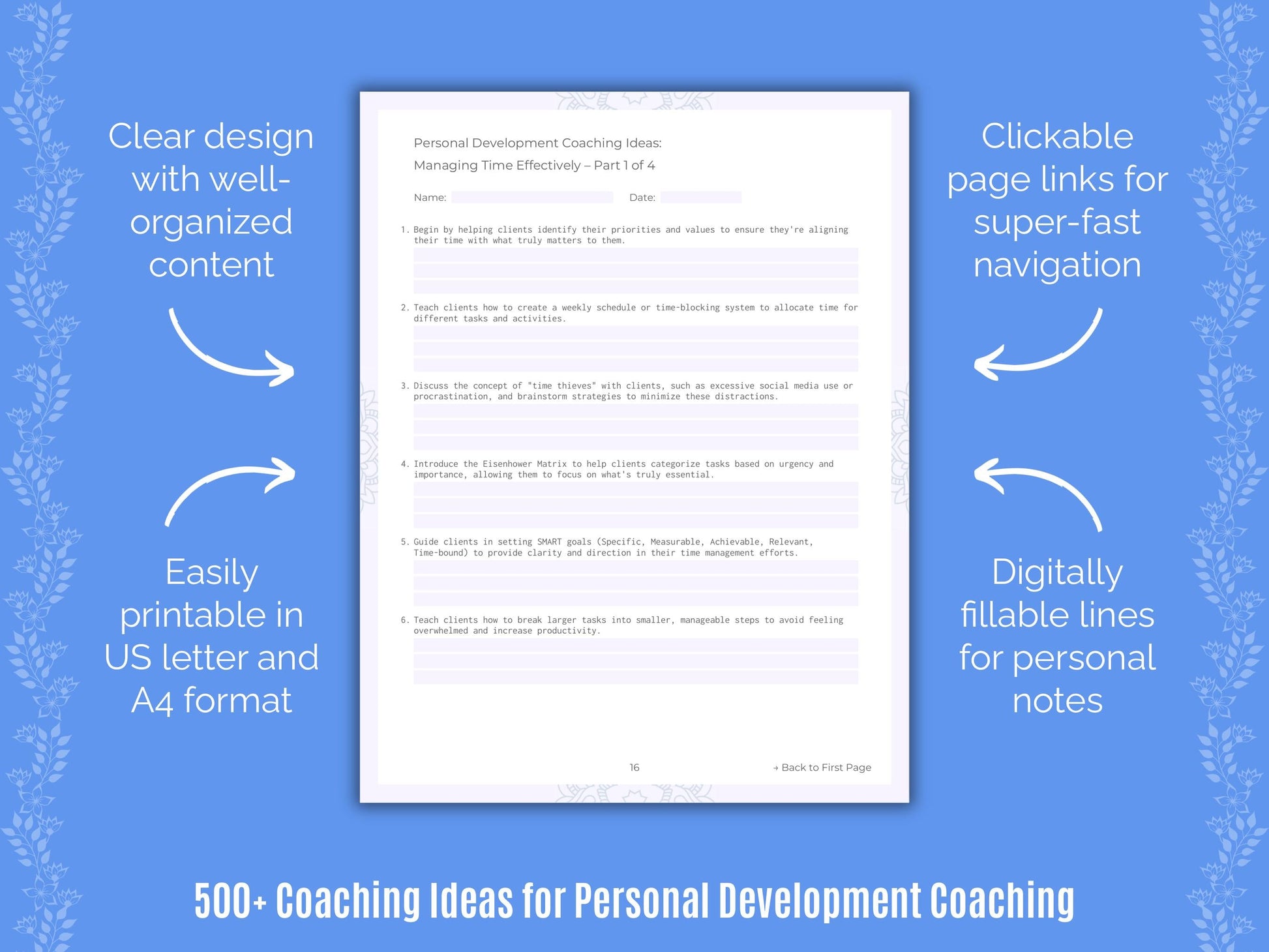 Personal Development Coaching Templates