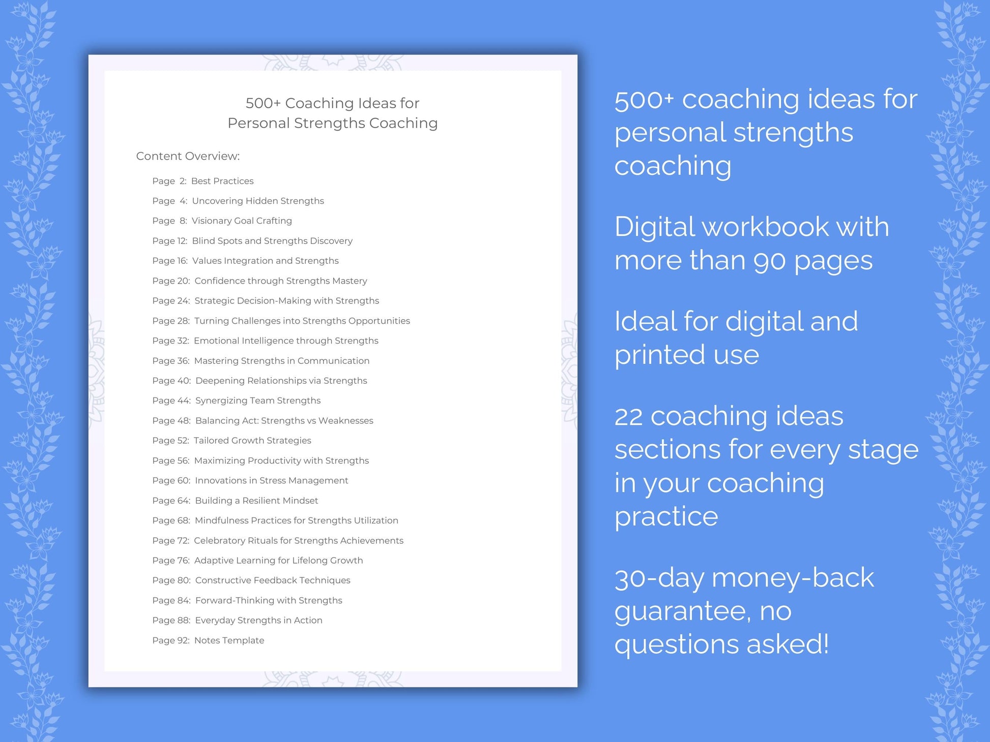 Personal Strengths Coaching Worksheets