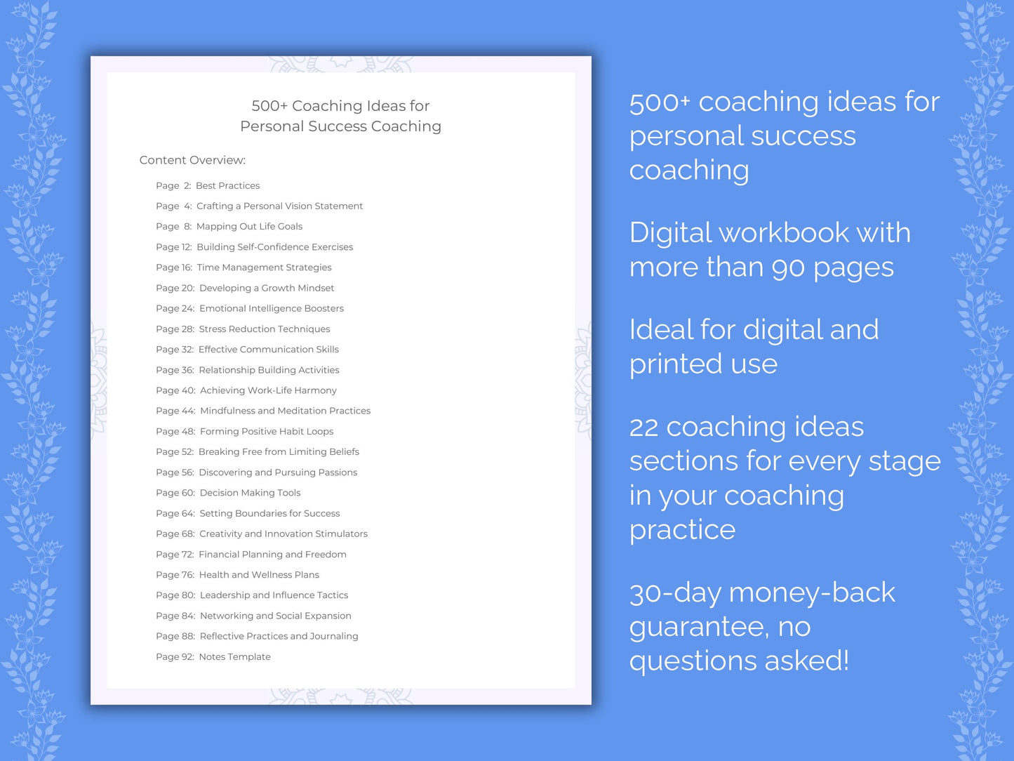 Personal Success Coaching Worksheets