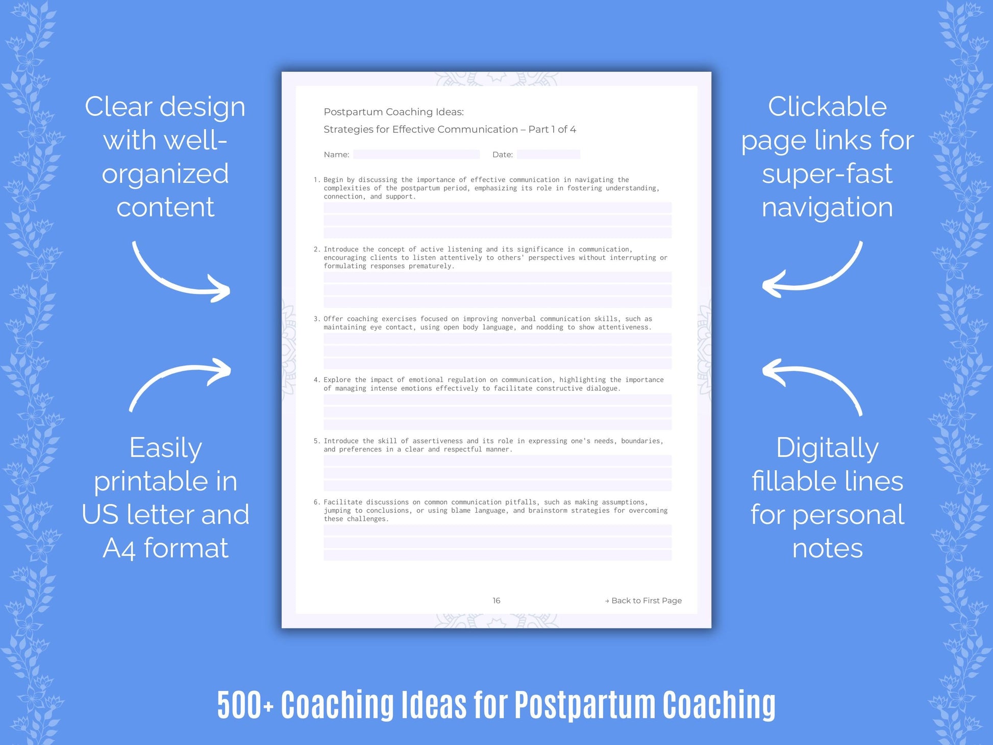 Postpartum Coaching Templates