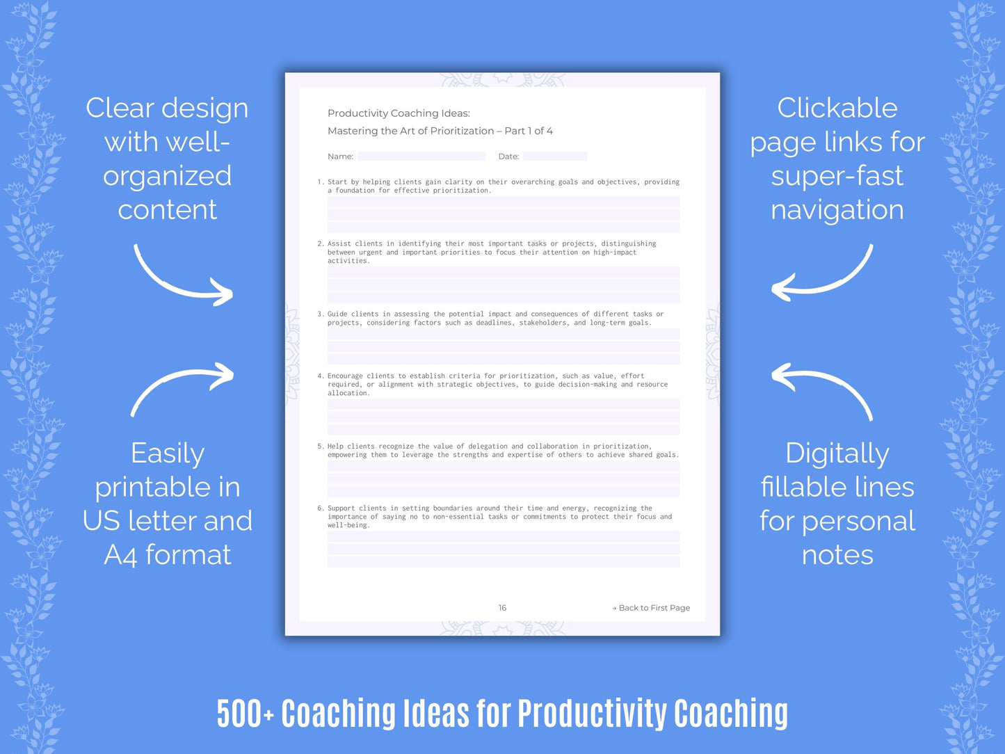 Productivity Coaching Templates