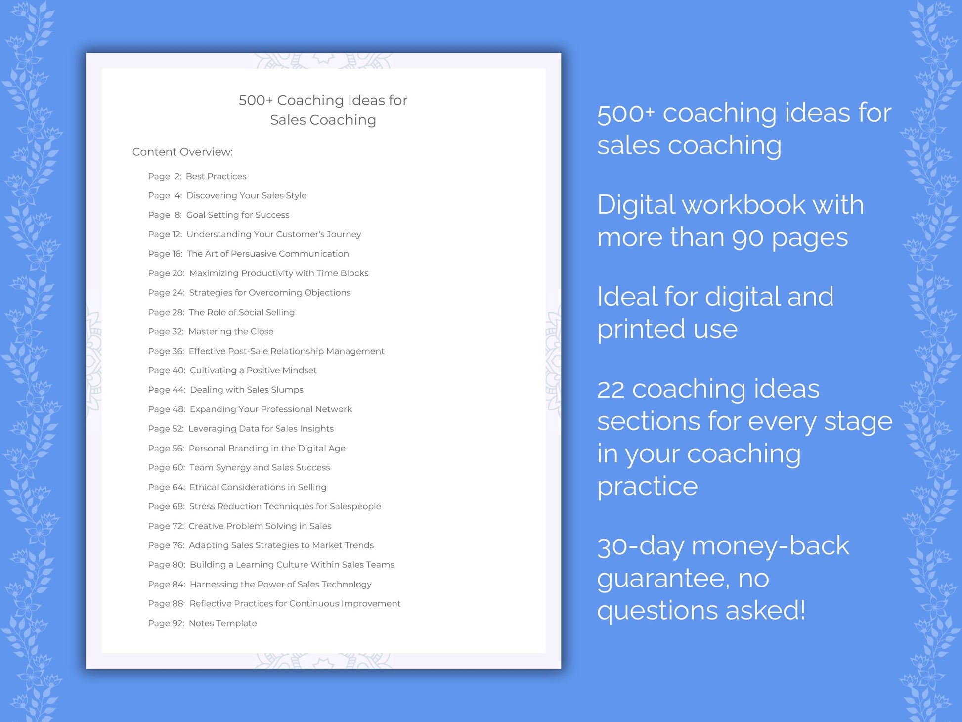 Sales Coaching Worksheets