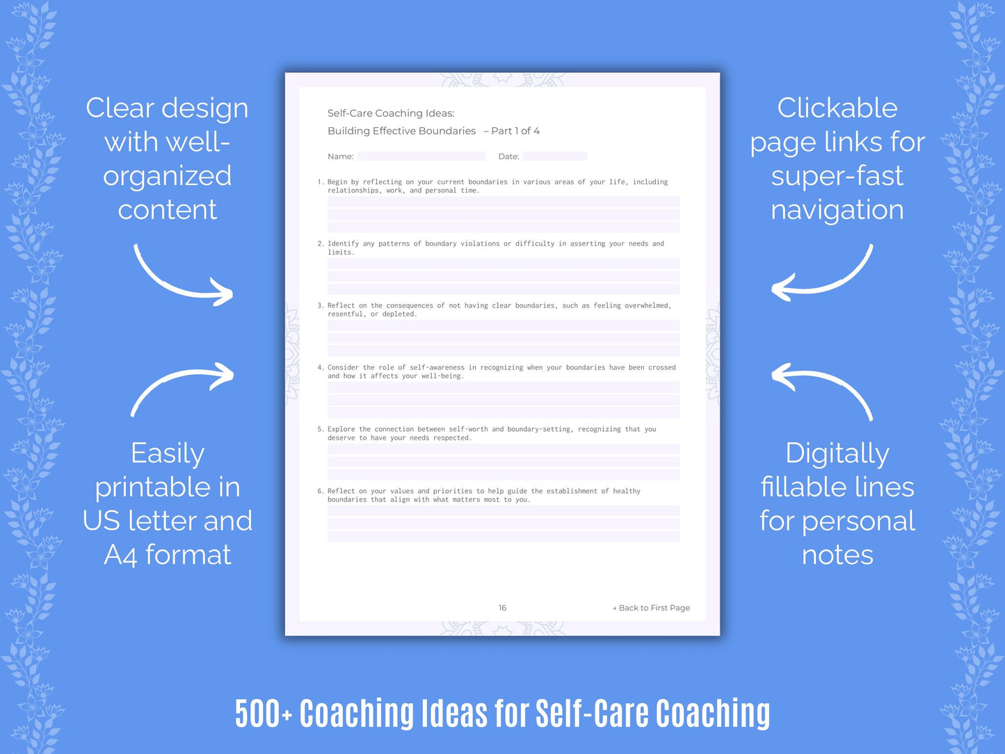 Self-Care Coaching Templates