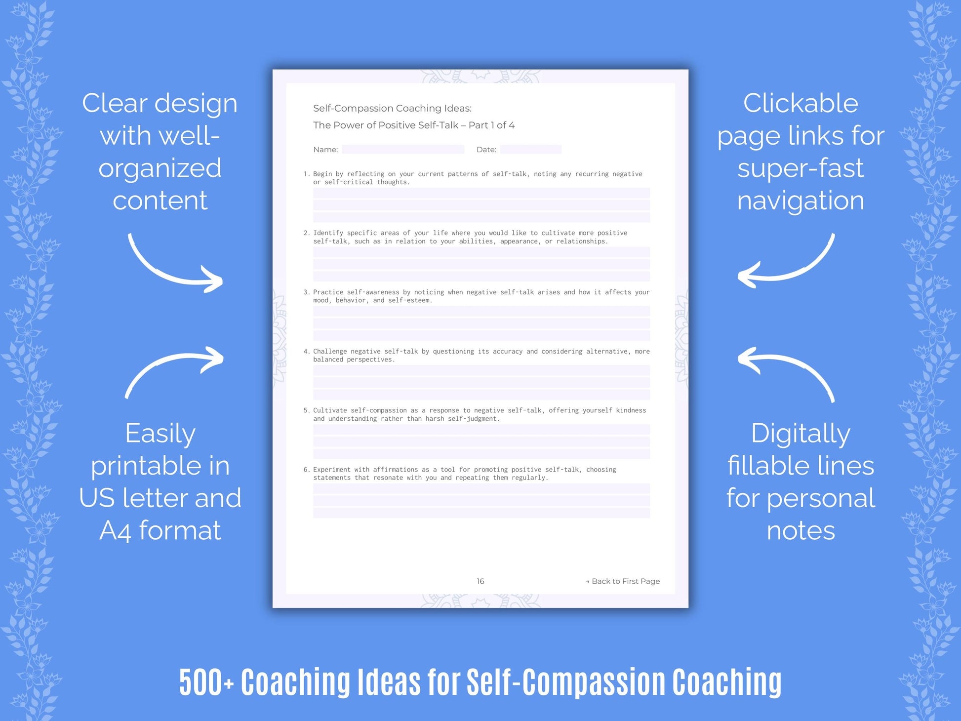 Self-Compassion Coaching Templates