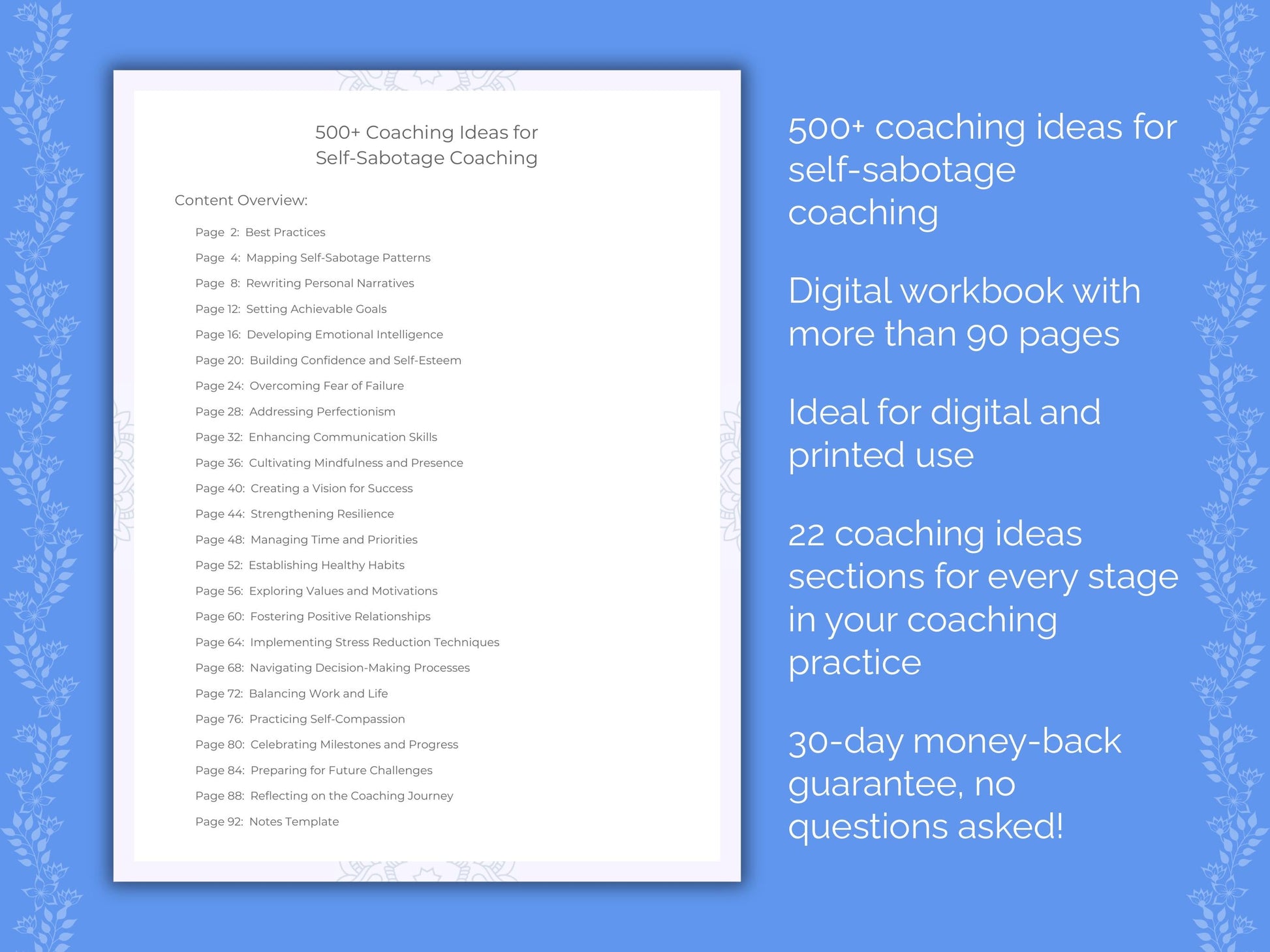 Self-Sabotage Coaching Worksheets