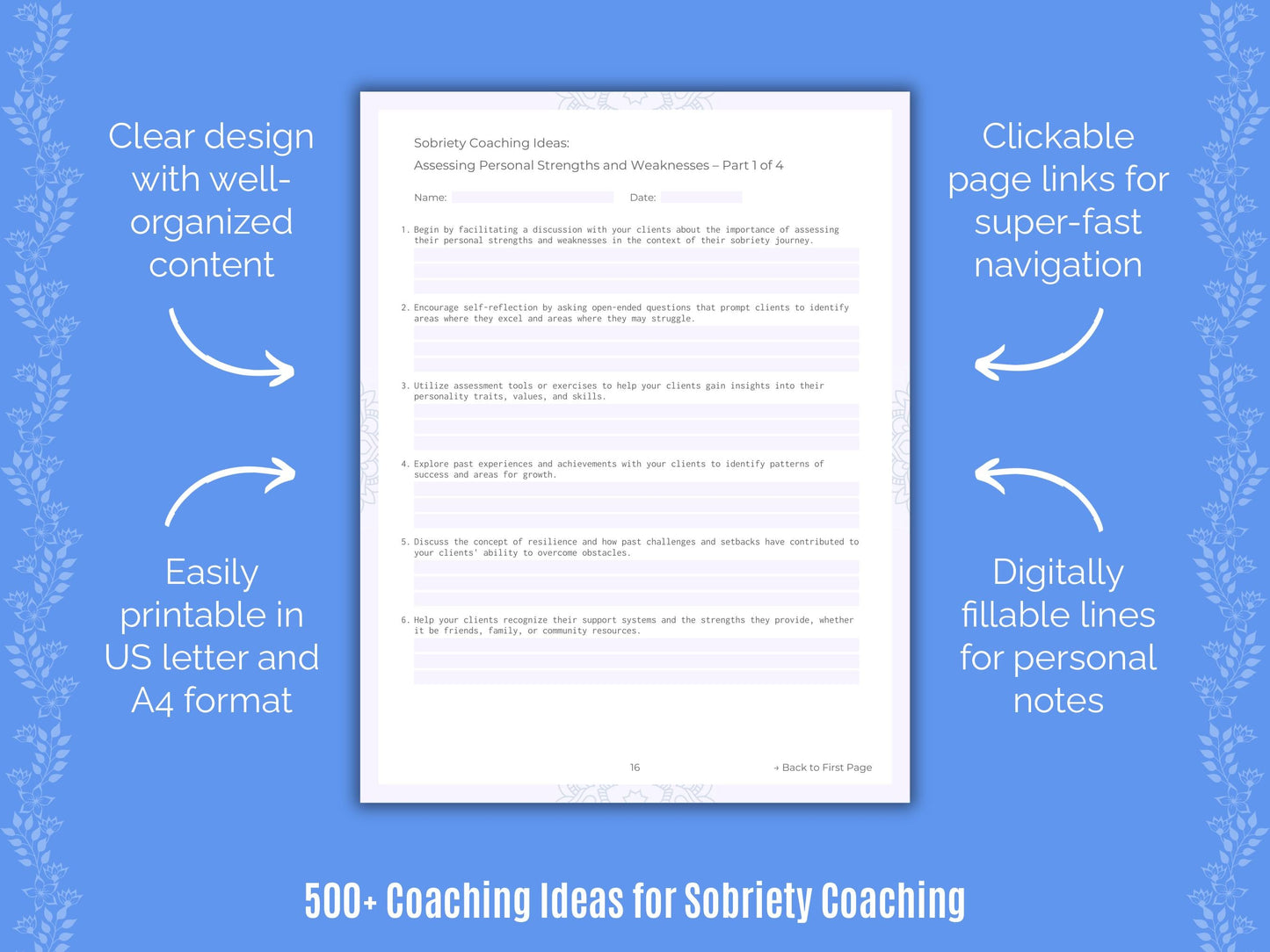 Sobriety Coaching Templates