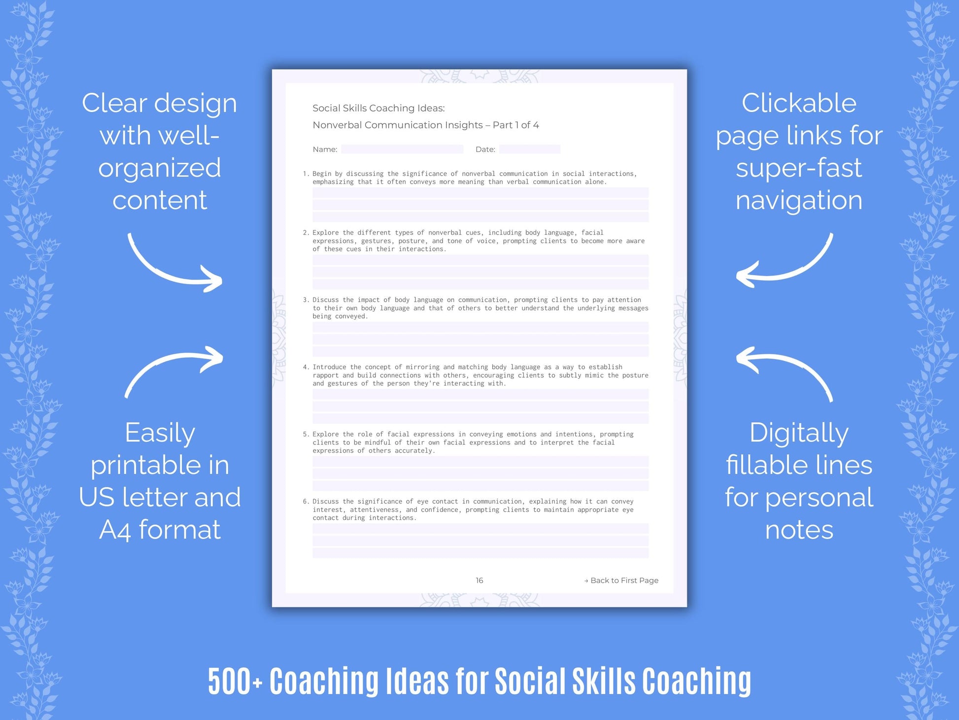 Social Skills Coaching Templates