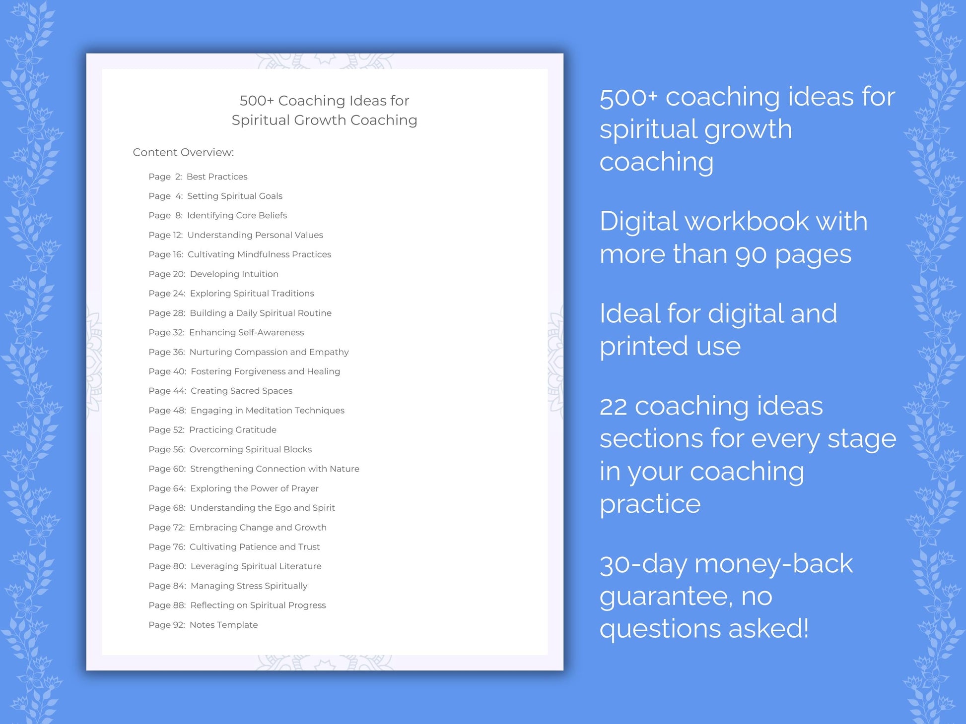 Spiritual Growth Coaching Worksheets