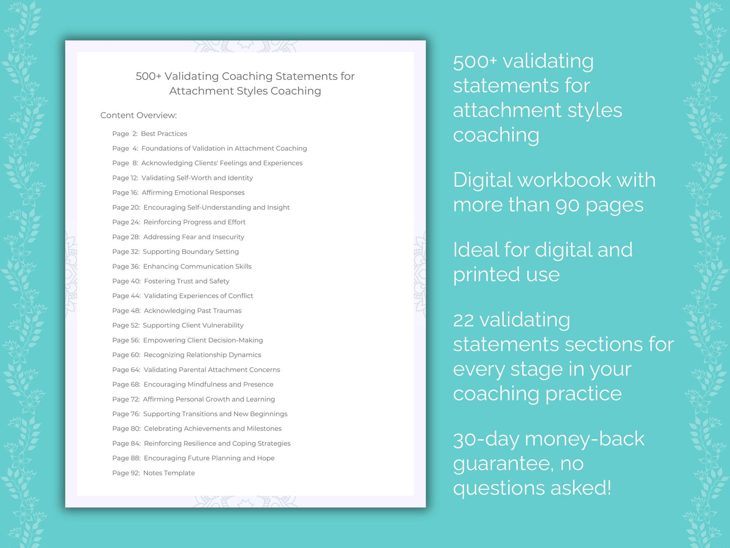 Attachment Styles Coaching Worksheets