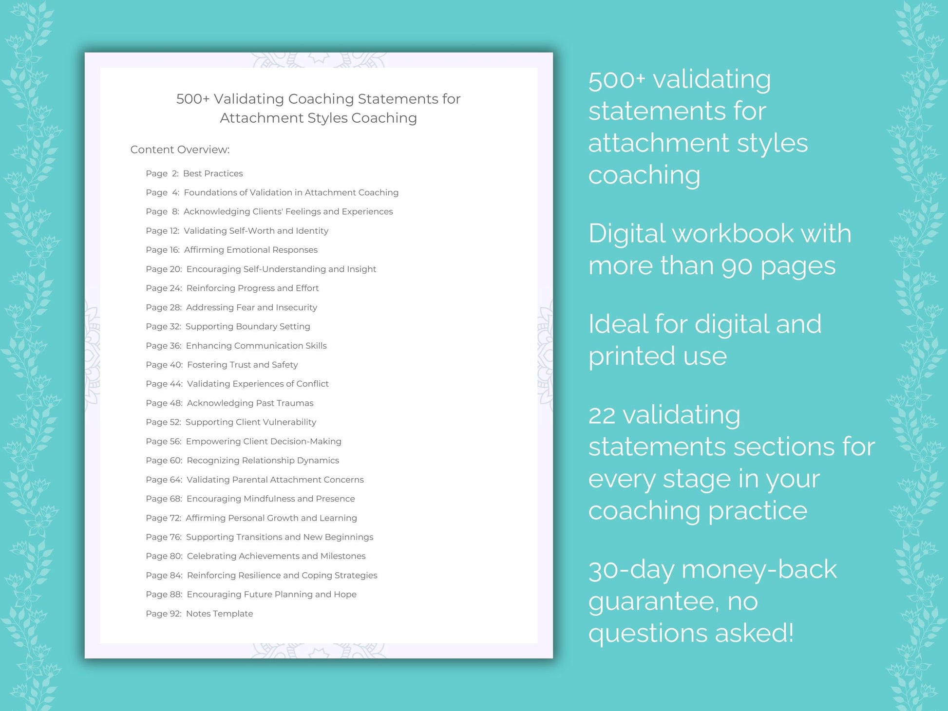 Attachment Styles Coaching Worksheets