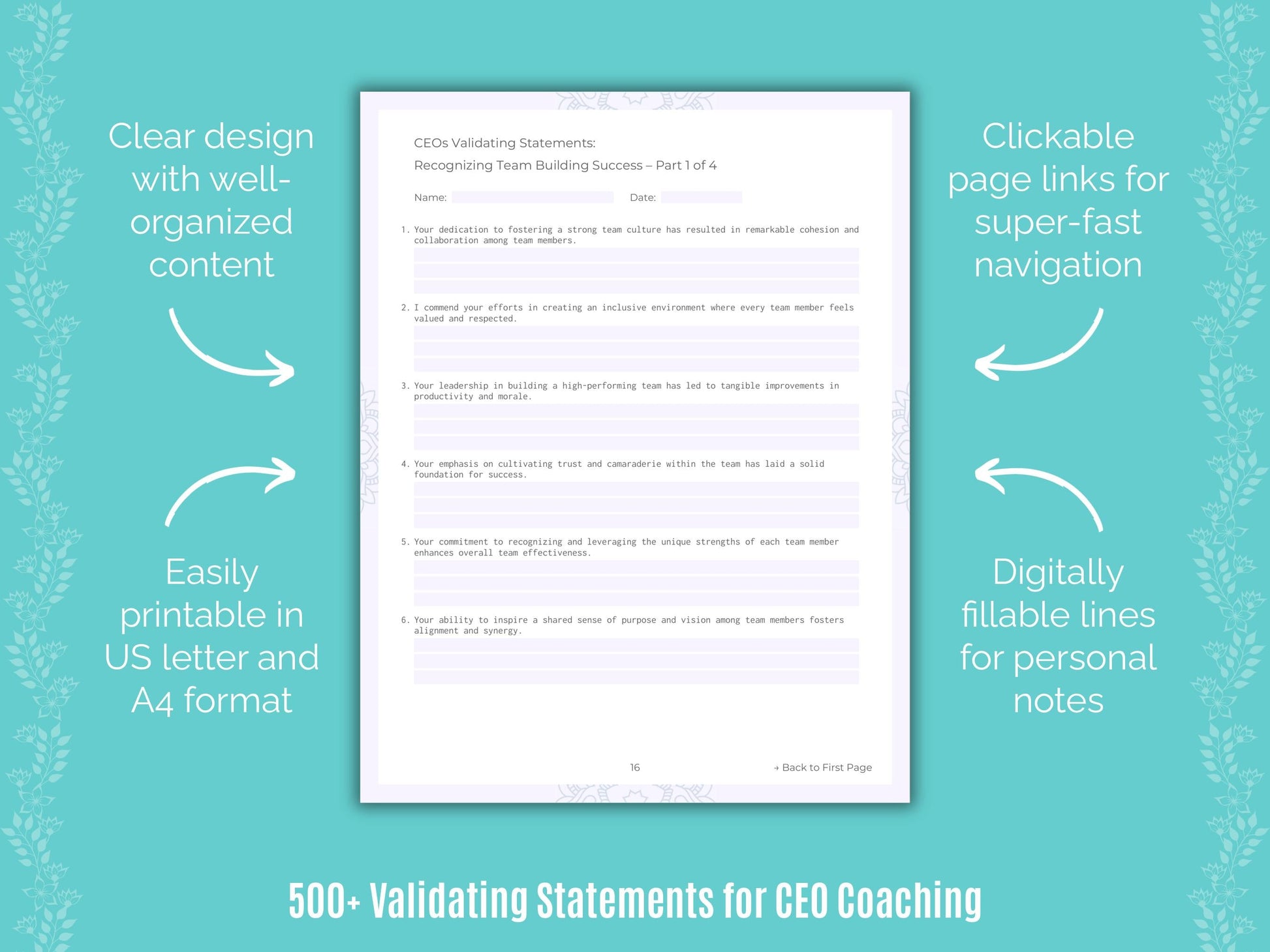 CEO Coaching Templates